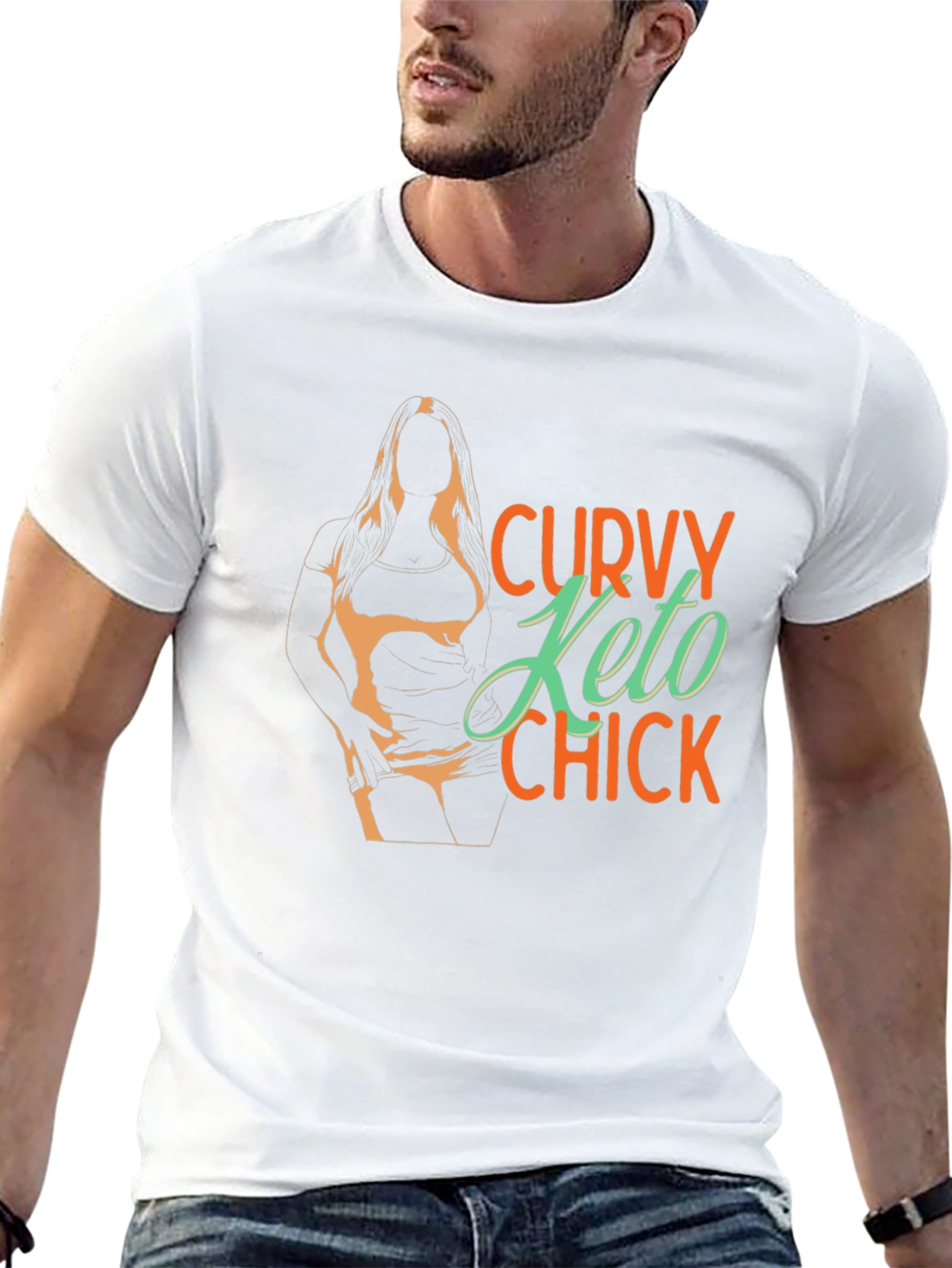 Curvy Keto Chick Graphic Tee - Black Unisex