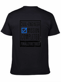 Civil Engineer Retirement T-Shirt Mission Completed