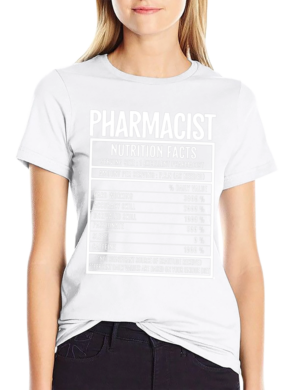 Pharmacist Nutrition Facts T-Shirt Funny Pharmacy Tee