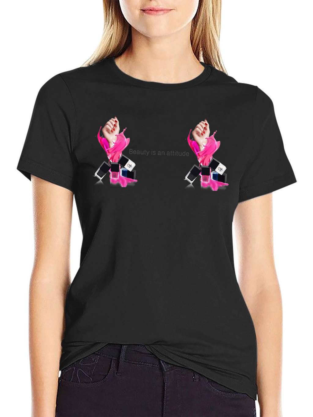 Beauty Attitude Black Graphic Tee