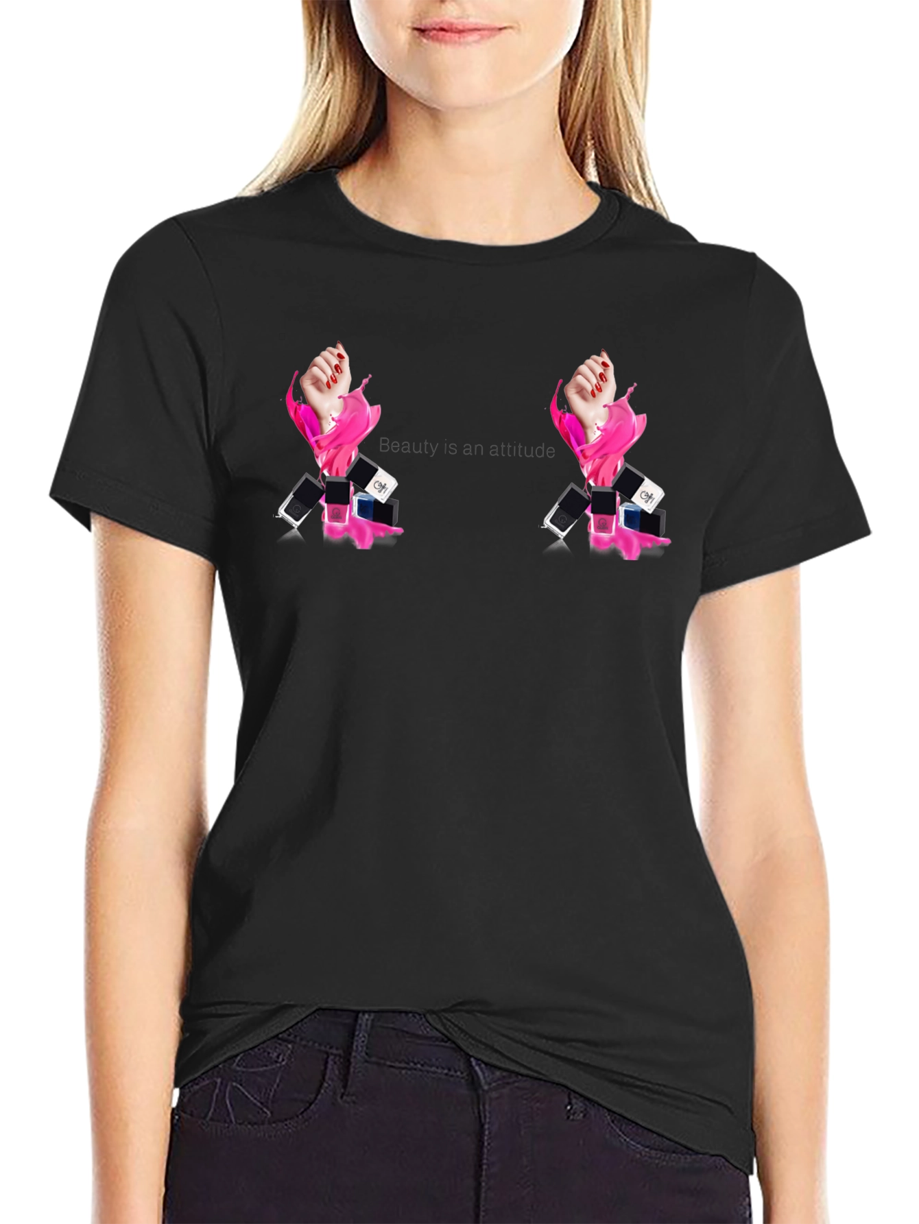 Beauty Attitude Black Graphic Tee
