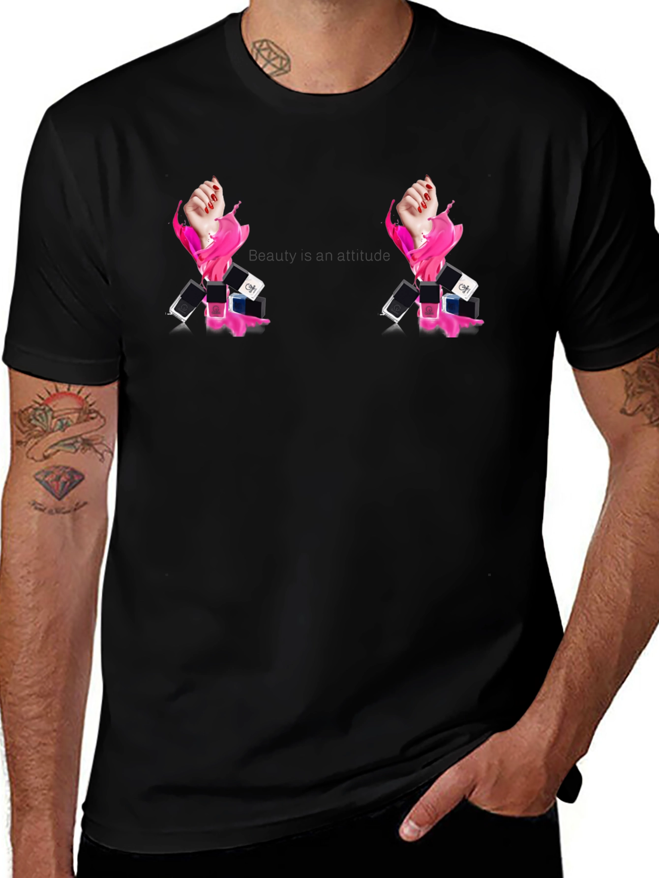 Beauty Attitude Black Graphic Tee