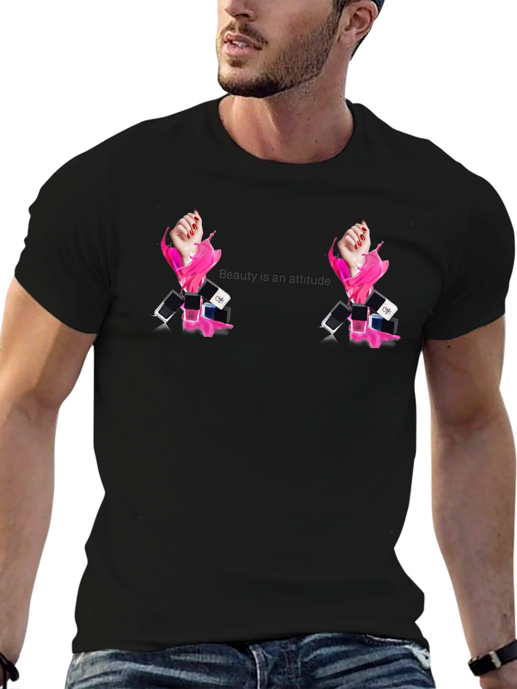 Beauty Attitude Black Graphic Tee