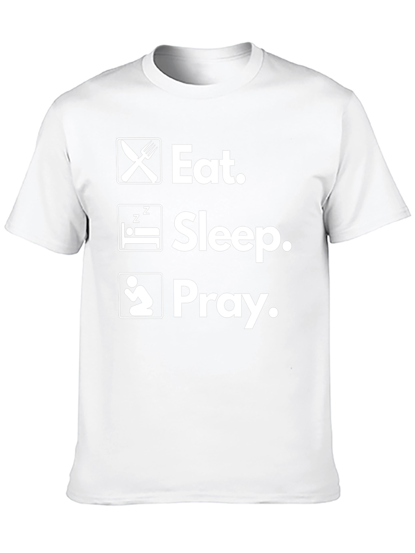 Eat Sleep Pray Graphic Tee - Mens Black T-Shirt