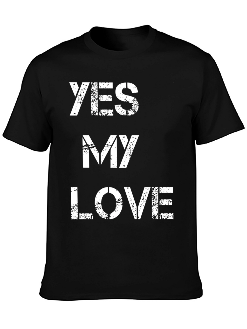 Yes My Love Graphic Tee - Black Cotton T-Shirt