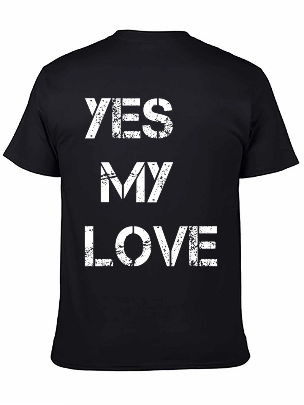 Yes My Love Graphic Tee - Black Cotton T-Shirt