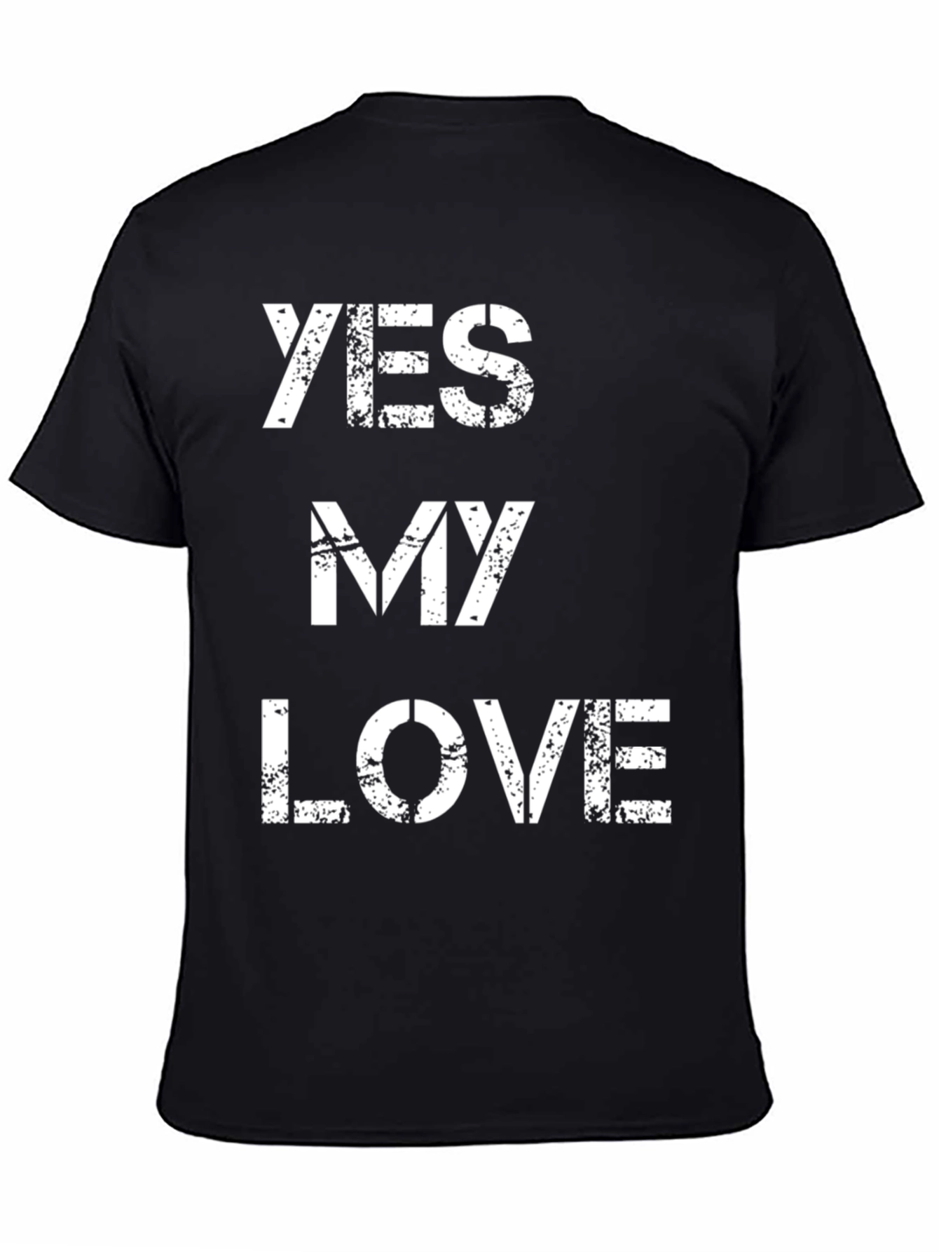 Yes My Love Graphic Tee - Black Cotton T-Shirt