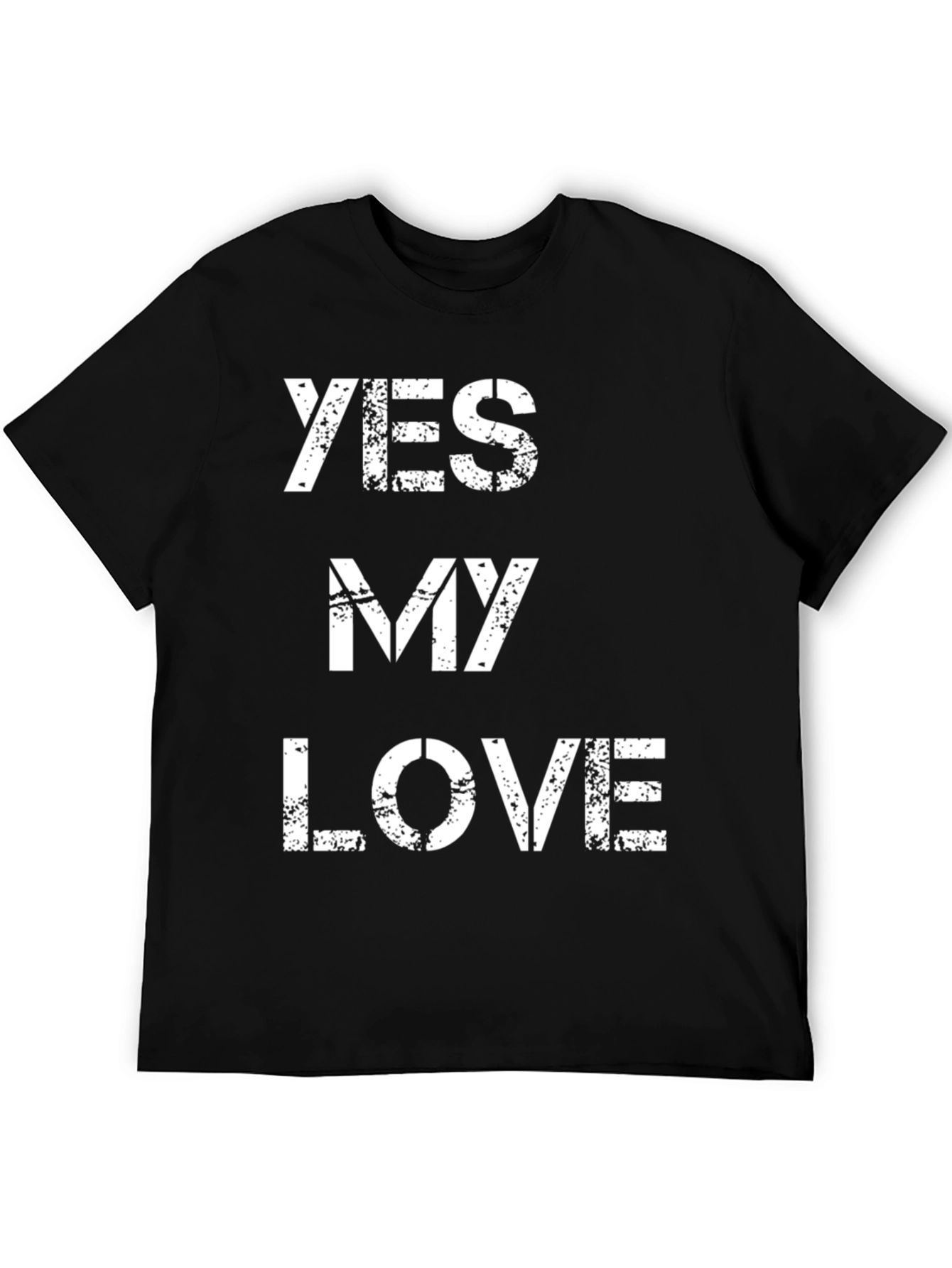 Yes My Love Graphic Tee - Black Cotton T-Shirt