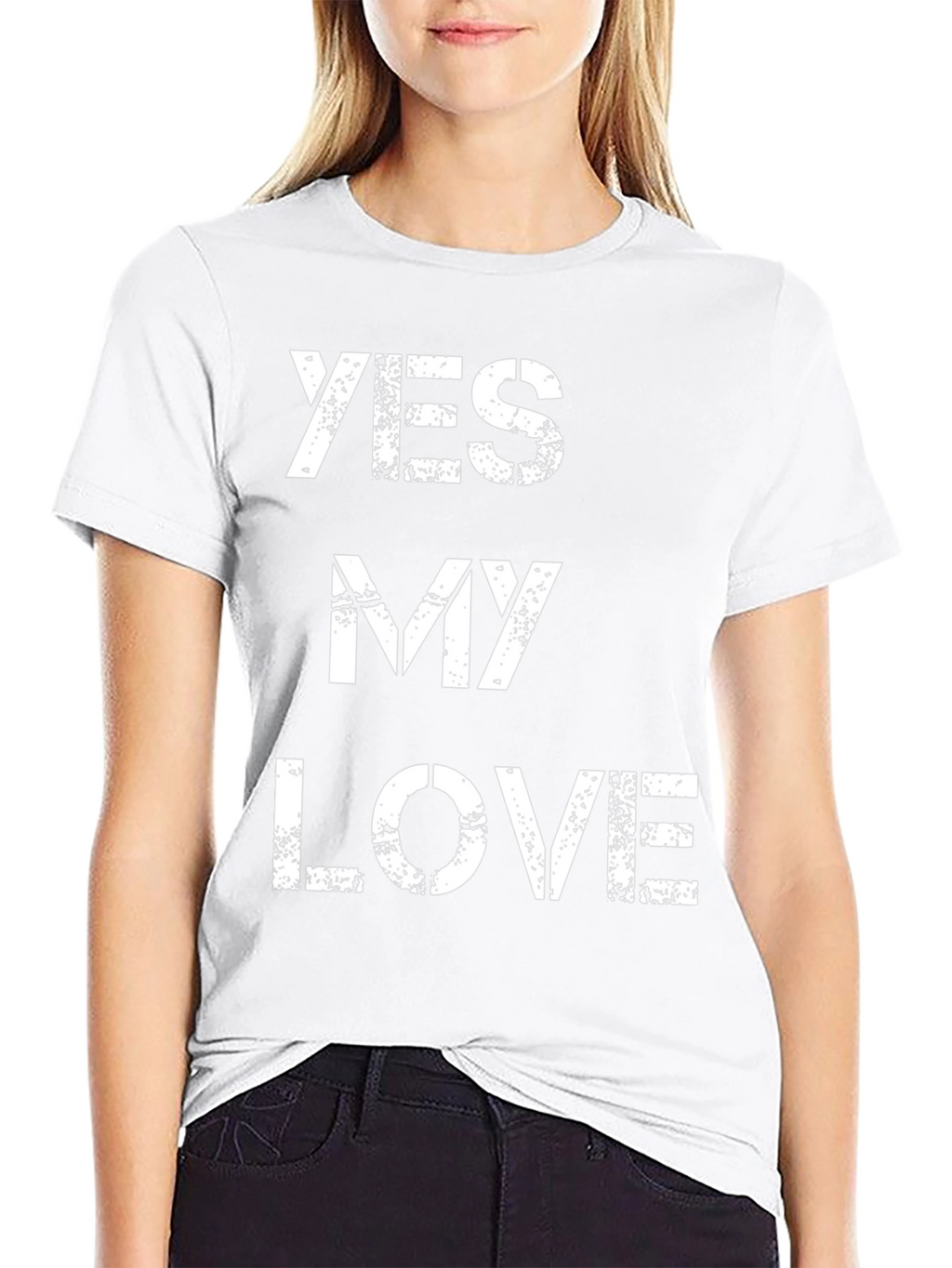 Yes My Love Graphic Tee - Black Cotton T-Shirt