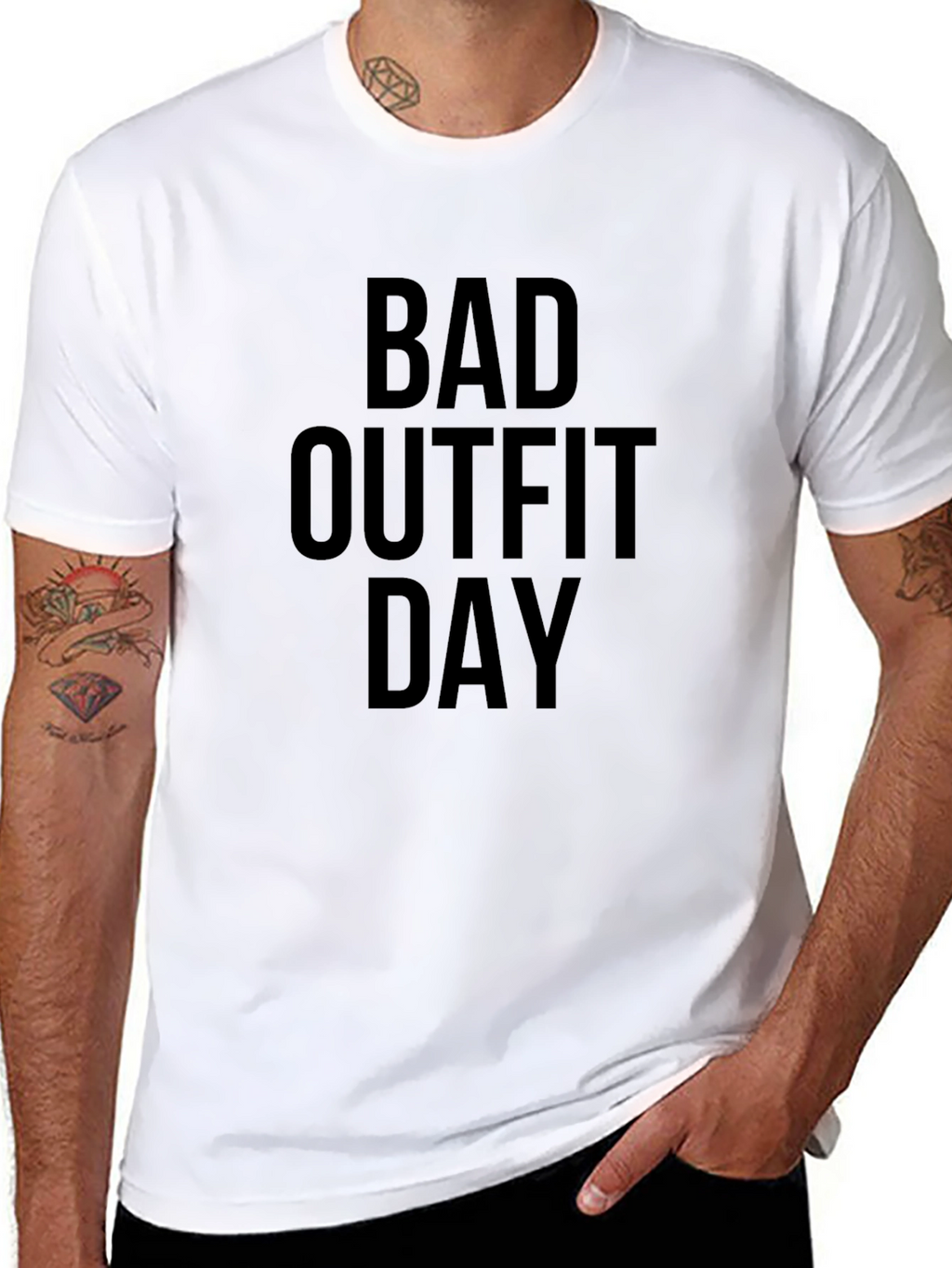 Bad Outfit Day Graphic Tee - Black