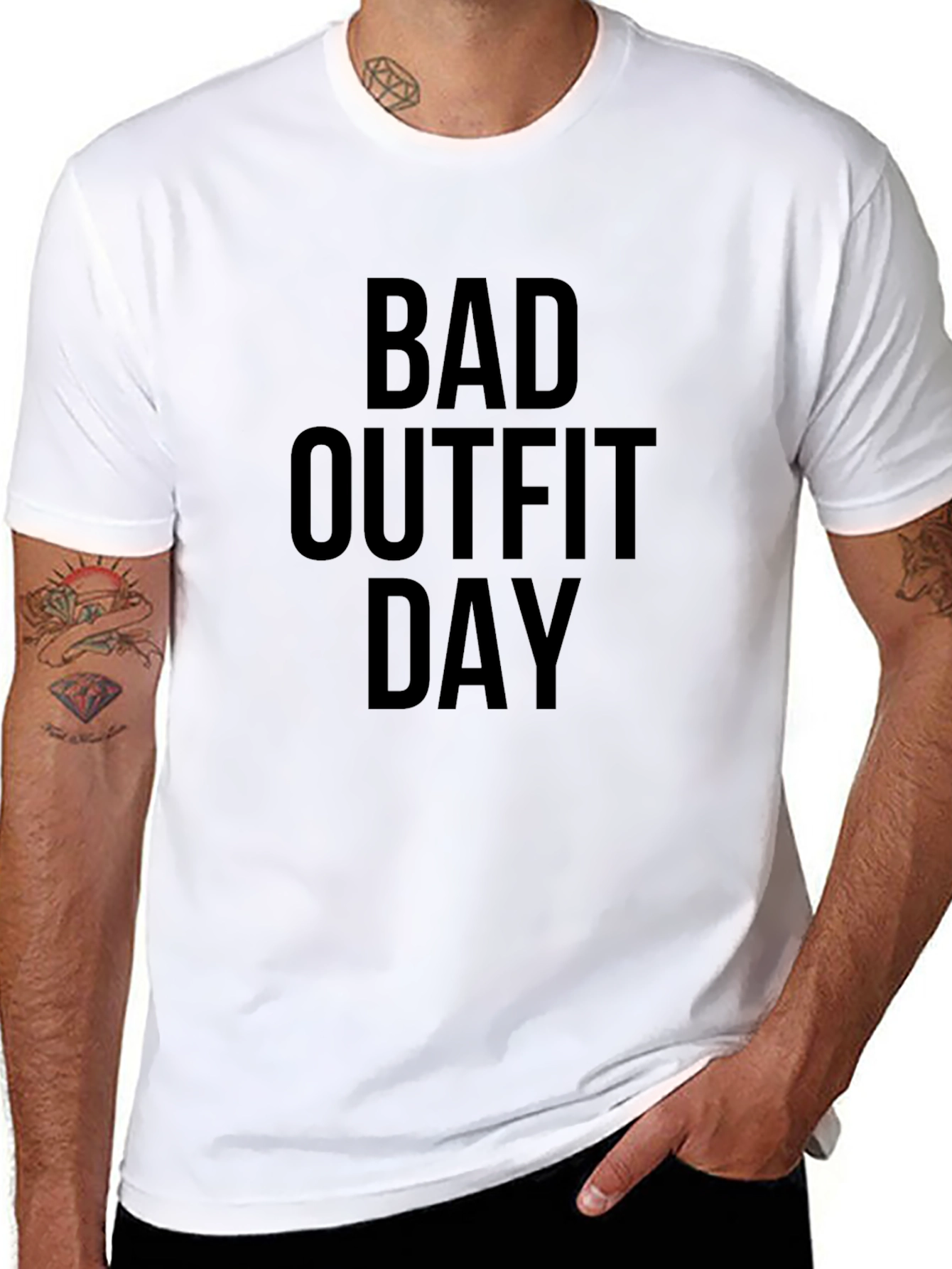 Bad Outfit Day Graphic Tee - Black