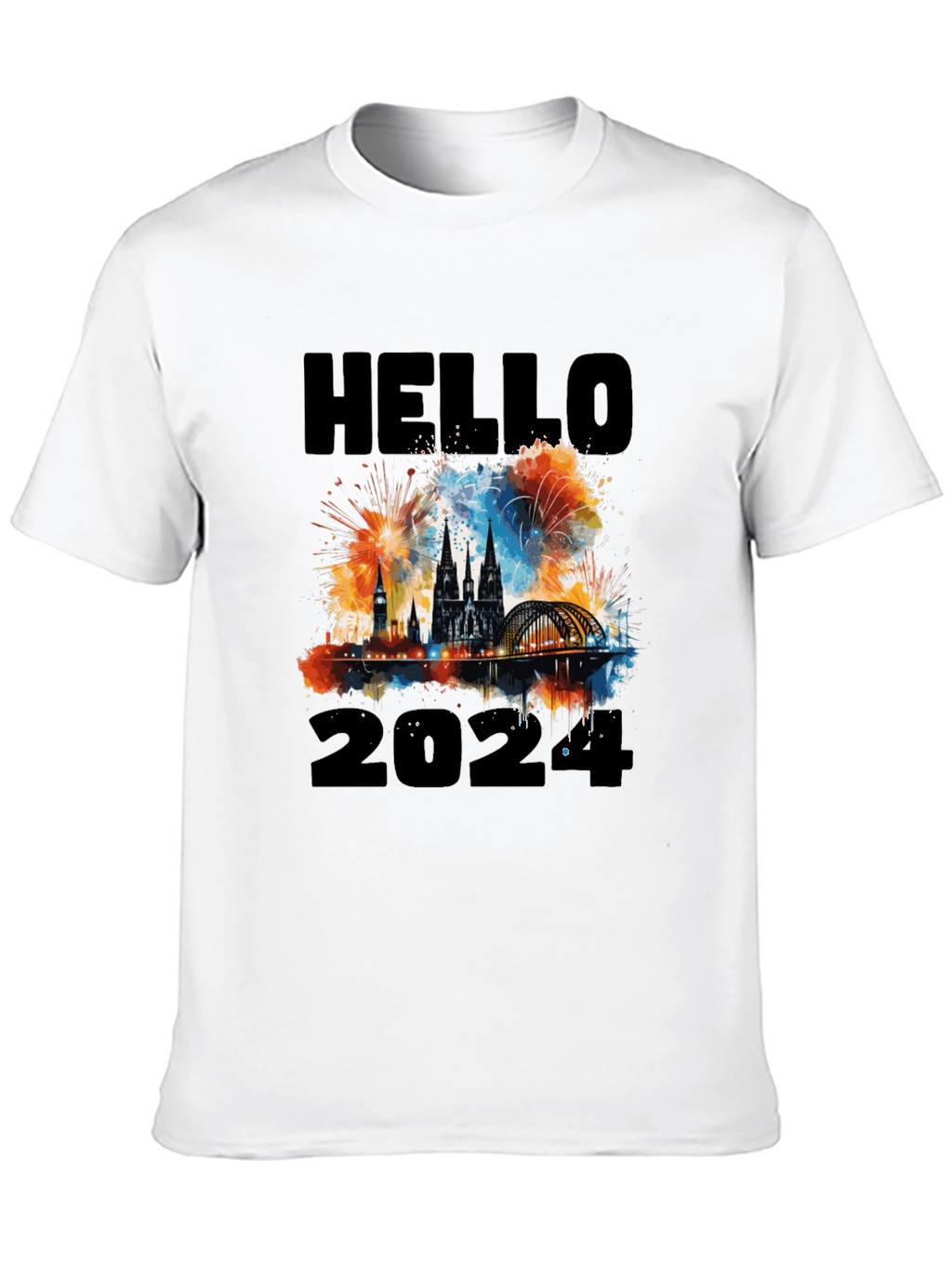 Hello 2024 Cologne Fireworks T-Shirt
