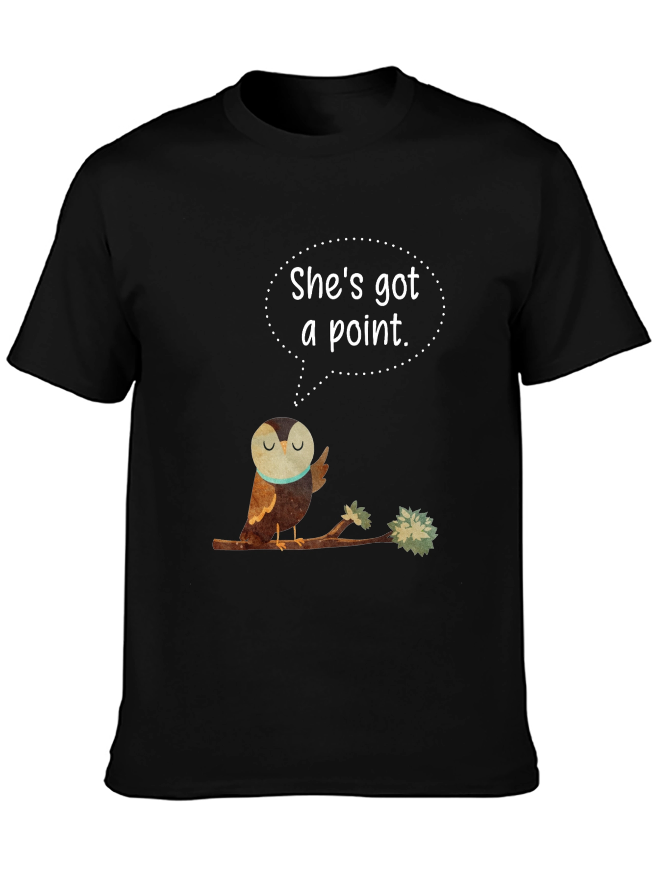 Wise Owl T-Shirt - Shes Got a Point Graphic Tee