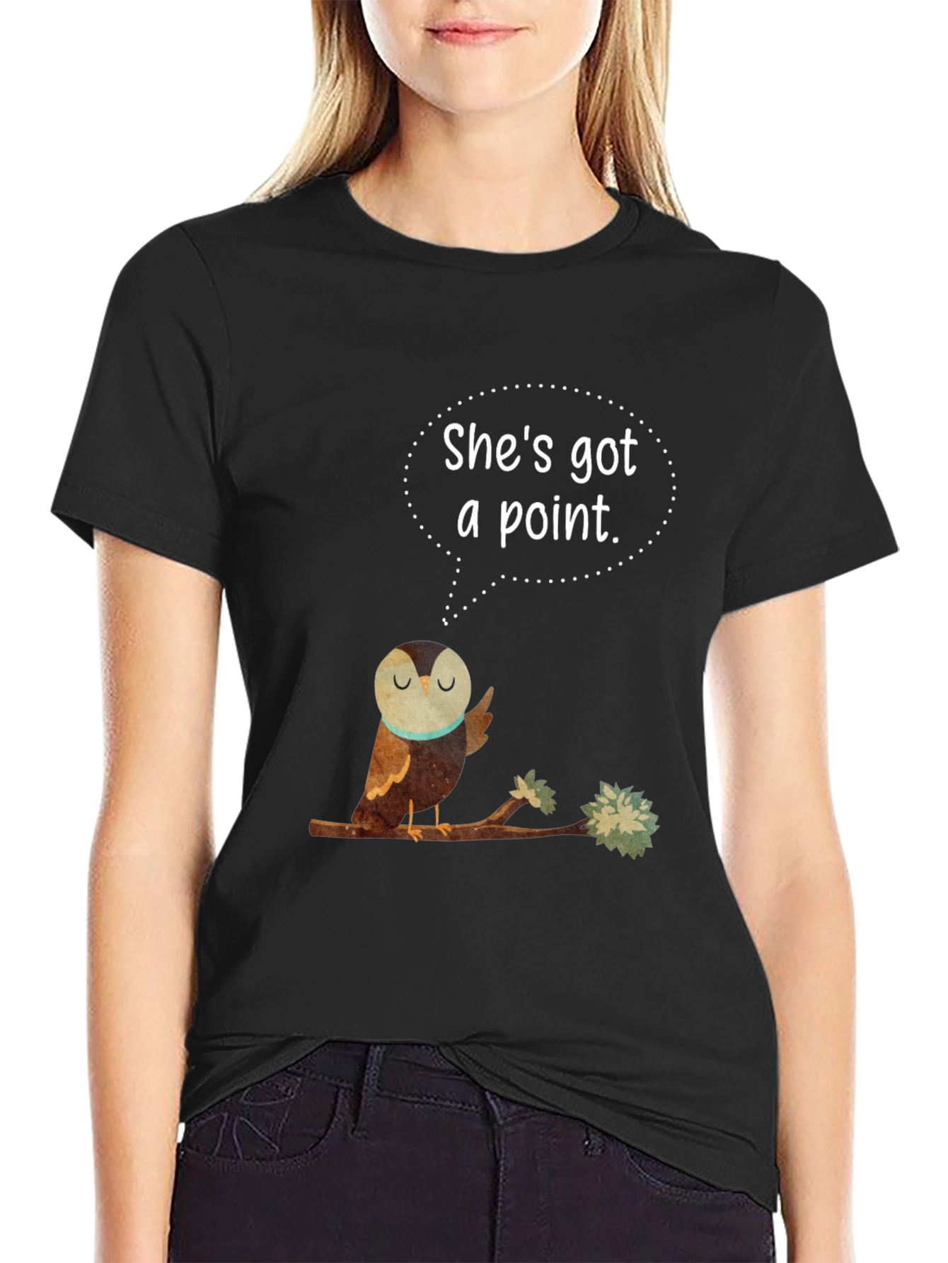 Wise Owl T-Shirt - Shes Got a Point Graphic Tee