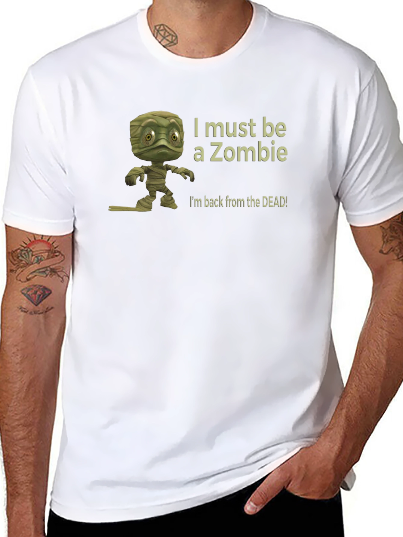 Zombie Mummy T-Shirt - I Must Be A Zombie