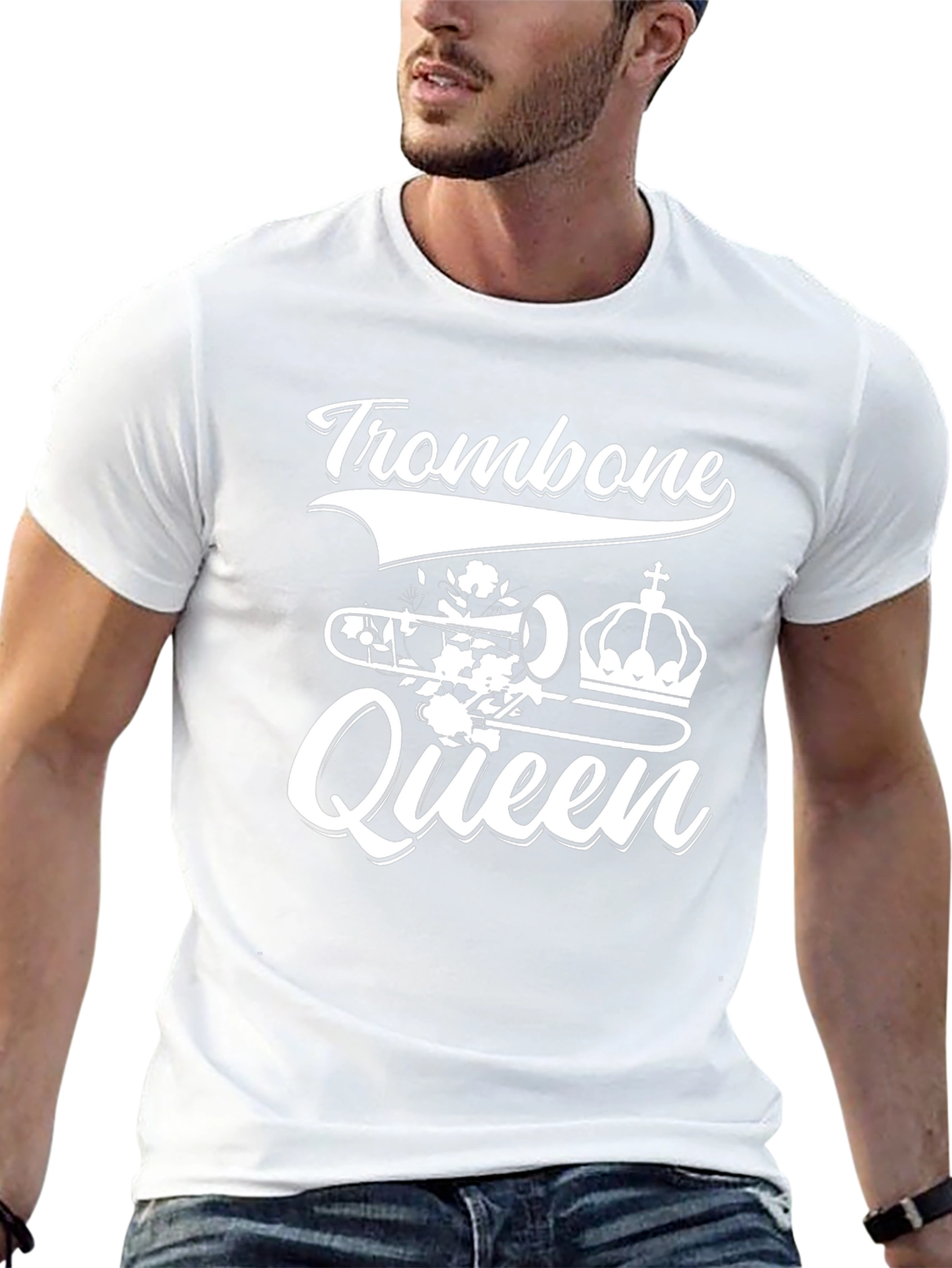 Trombone Queen Graphic T-Shirt - Music Lover Tee