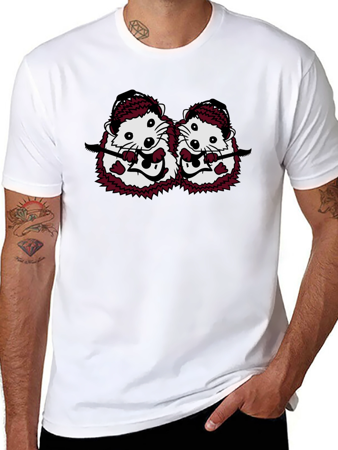Whimsical Hedgehog Band T-Shirt
