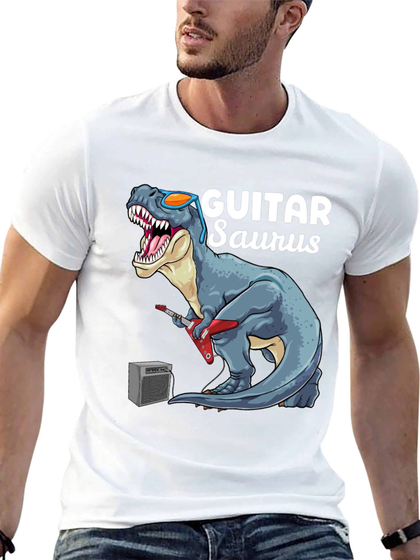 GuitarSaurus T-Shirt: Rock n Roll Dino Style!