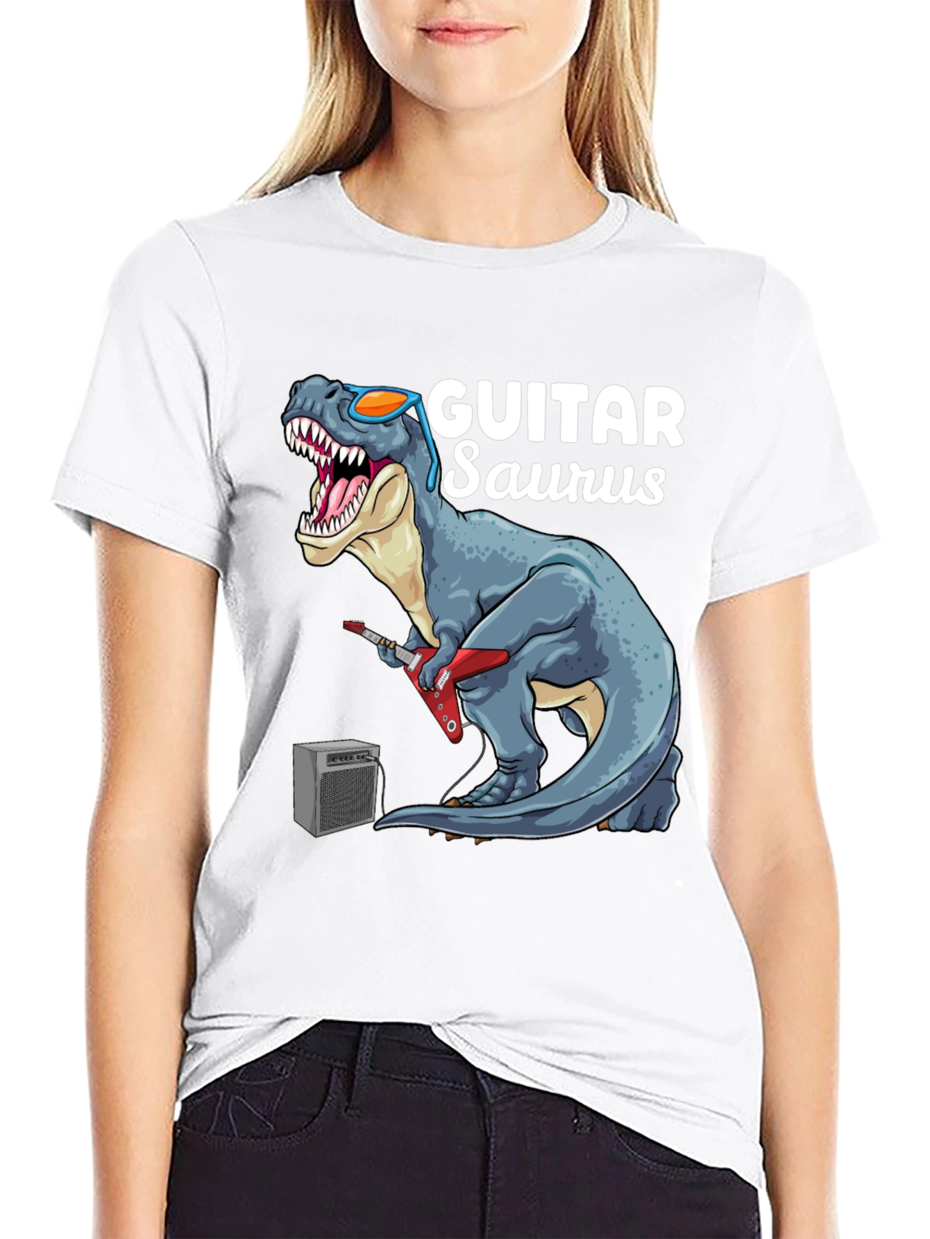 GuitarSaurus T-Shirt: Rock n Roll Dino Style!