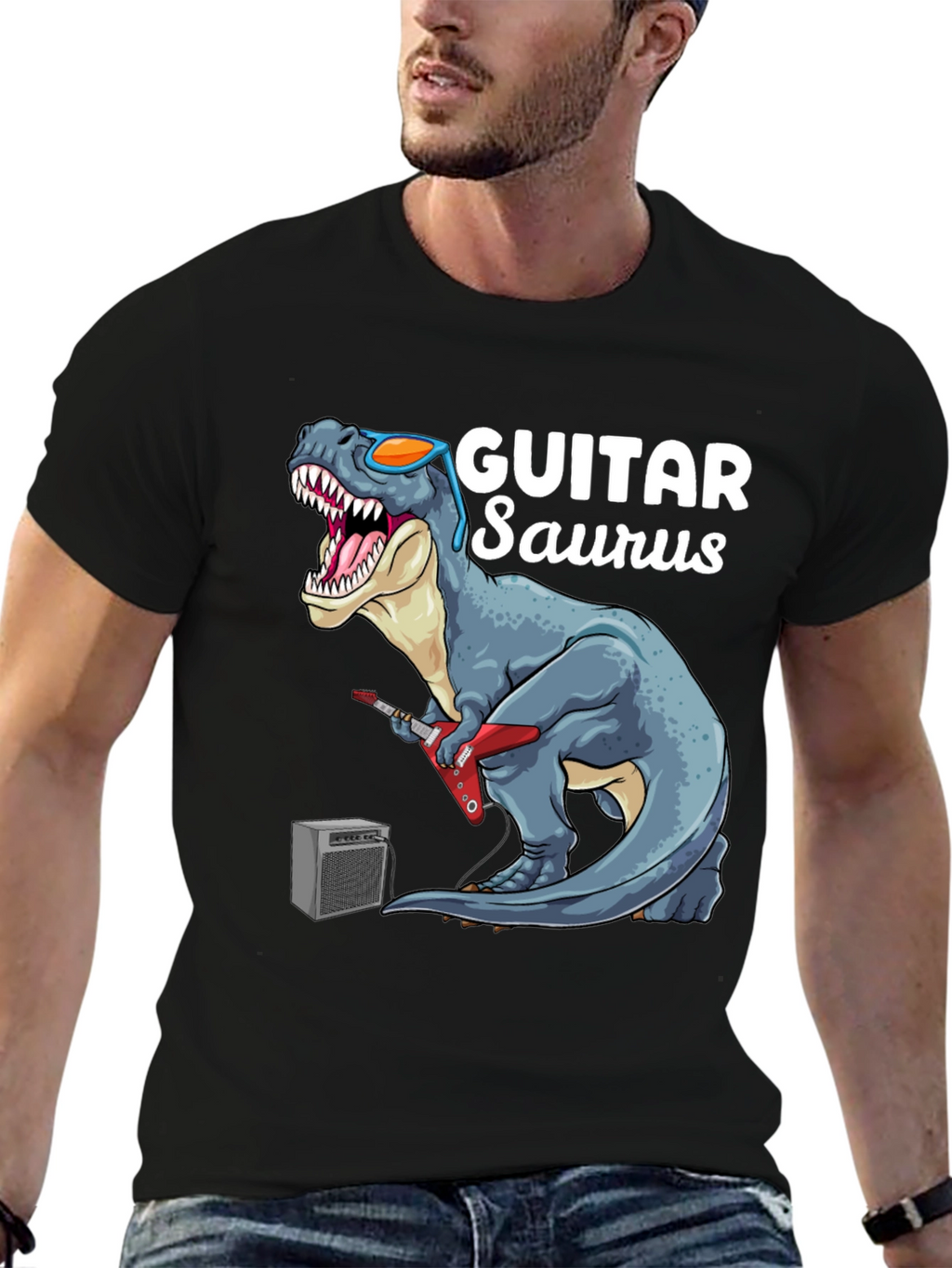 GuitarSaurus T-Shirt: Rock n Roll Dino Style!