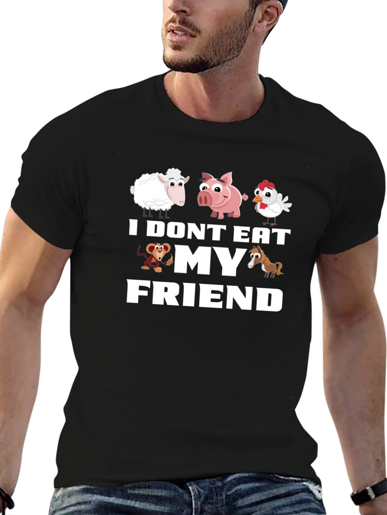 Vegan I Dont Eat My Friends T-Shirt