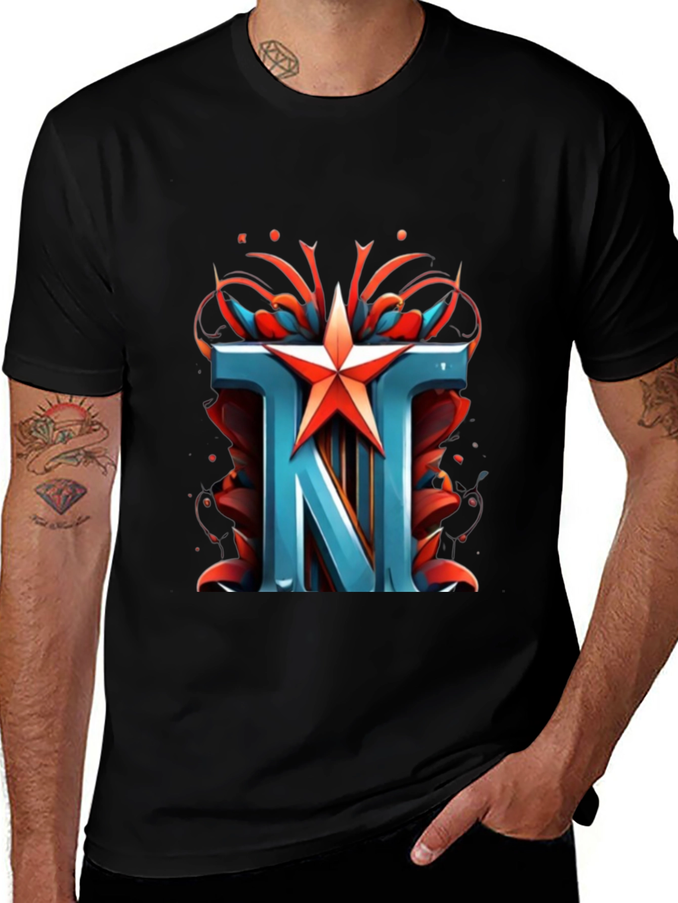 TNT Star Graphic Black T-Shirt