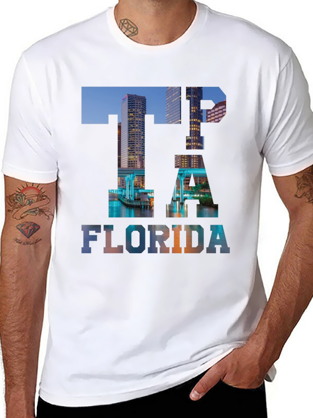Tampa Florida Skyline T-Shirt - Cityscape Graphic Tee