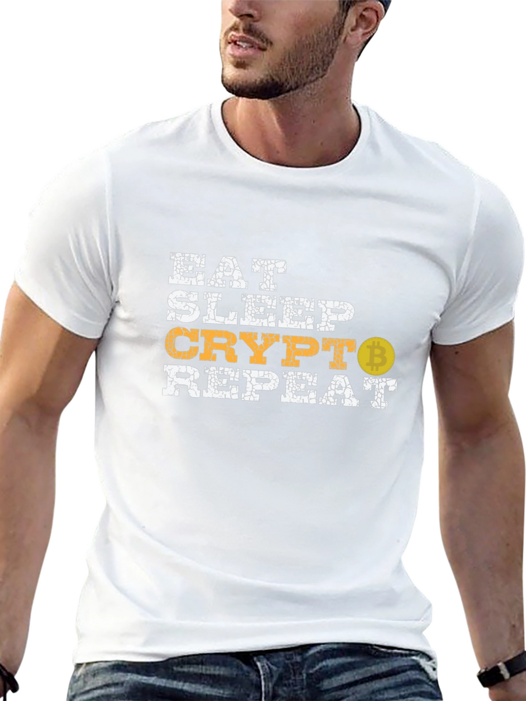 Eat Sleep Crypto Repeat T-Shirt - Bitcoin Lover Tee