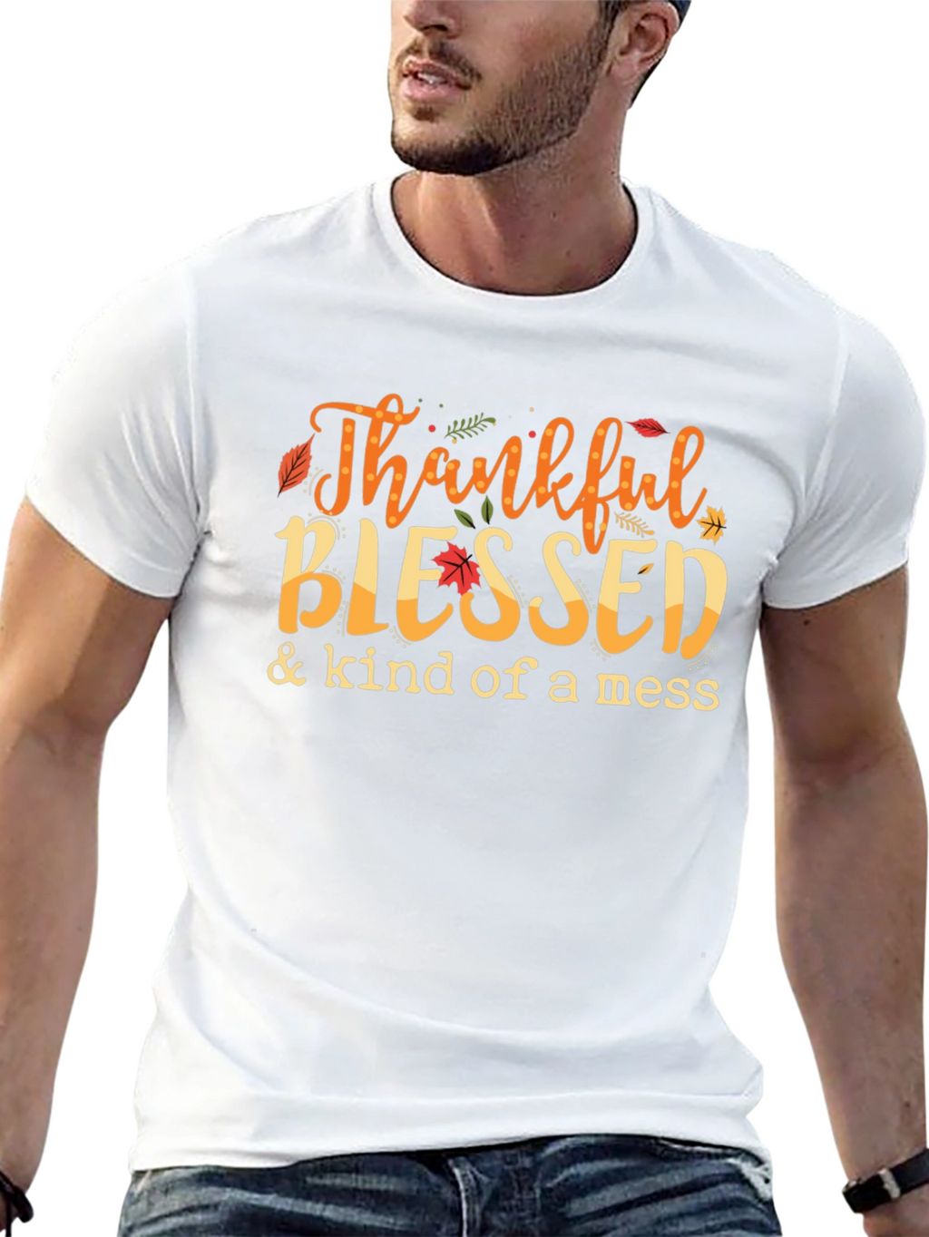 Thankful Blessed T-Shirt Autumn Graphic Tee