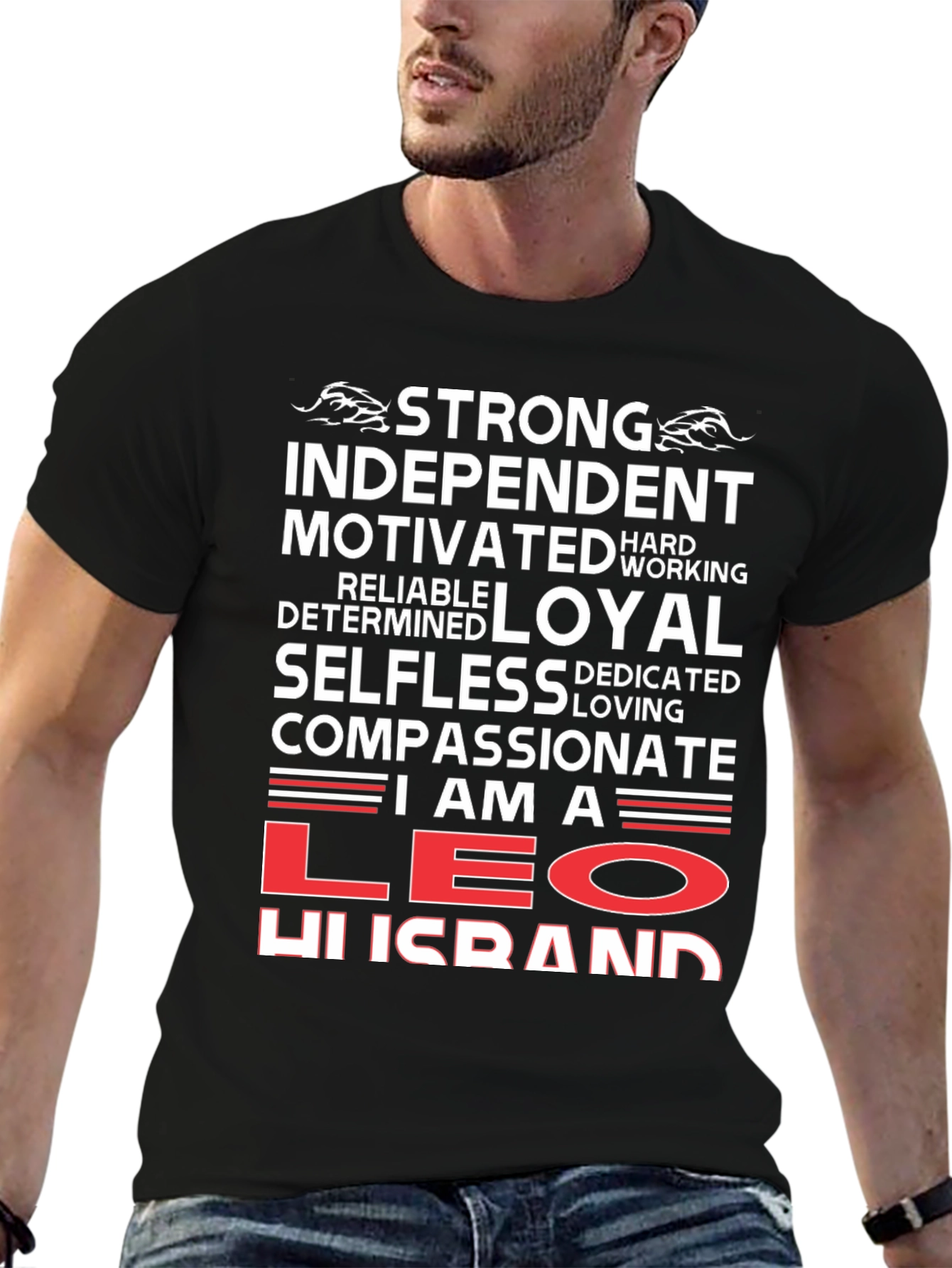 Strong Leo Husband Graphic Tee