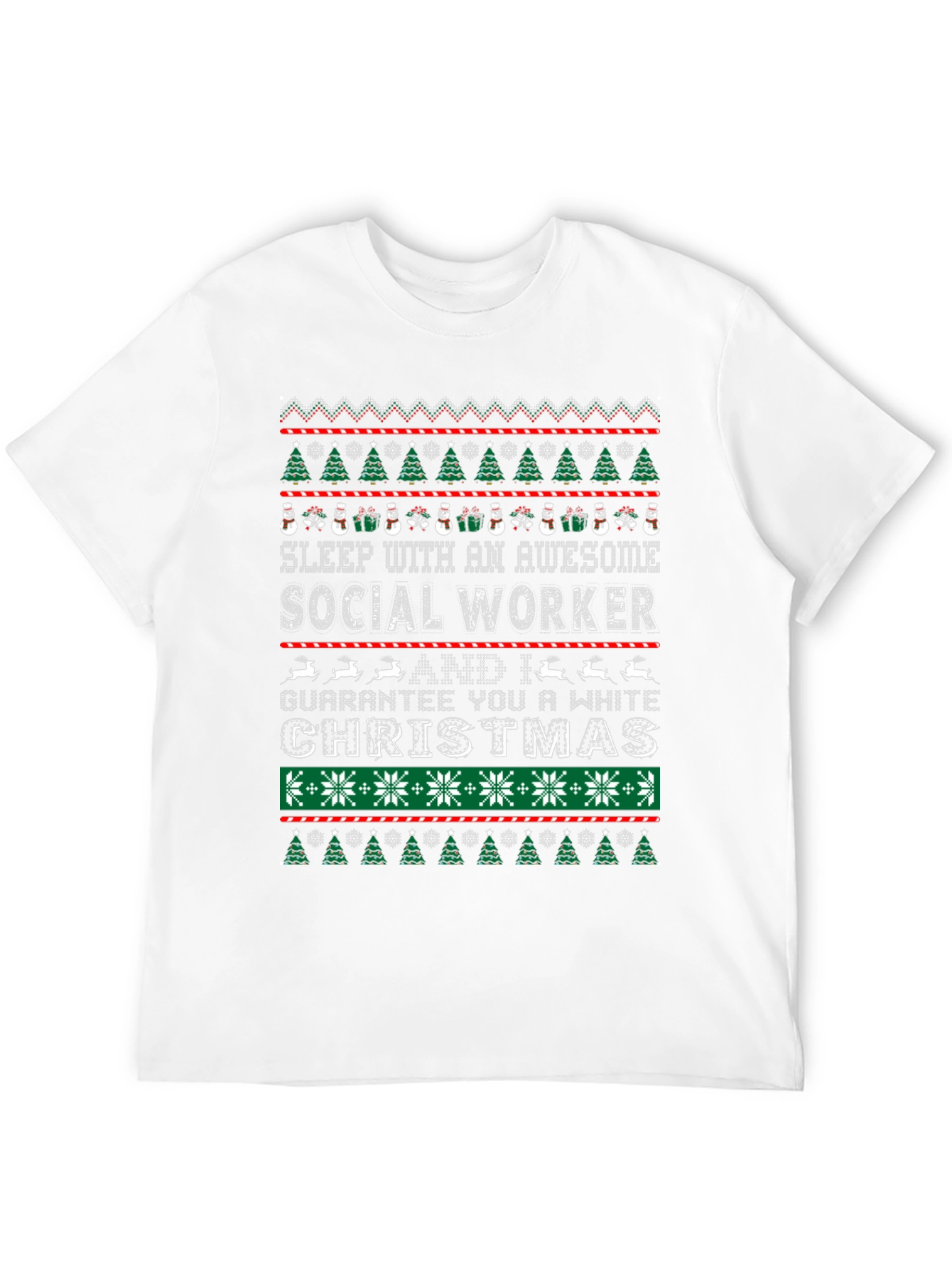 Awesome Social Worker Ugly Christmas Sweater T-Shirt
