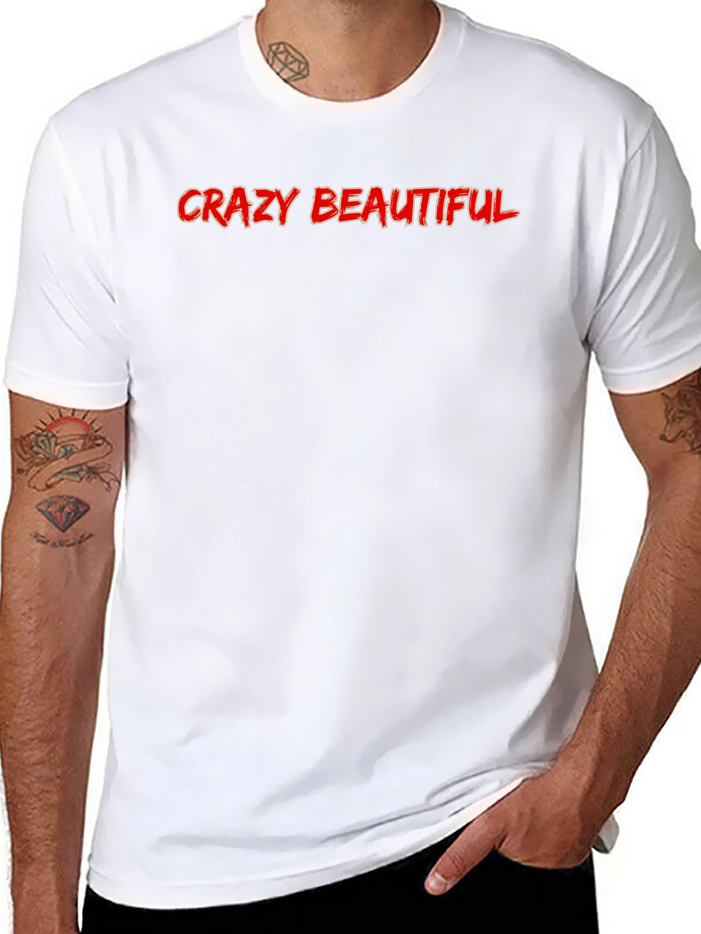 Crazy Beautiful Graphic Tee - Soft Cotton Black T-Shirt