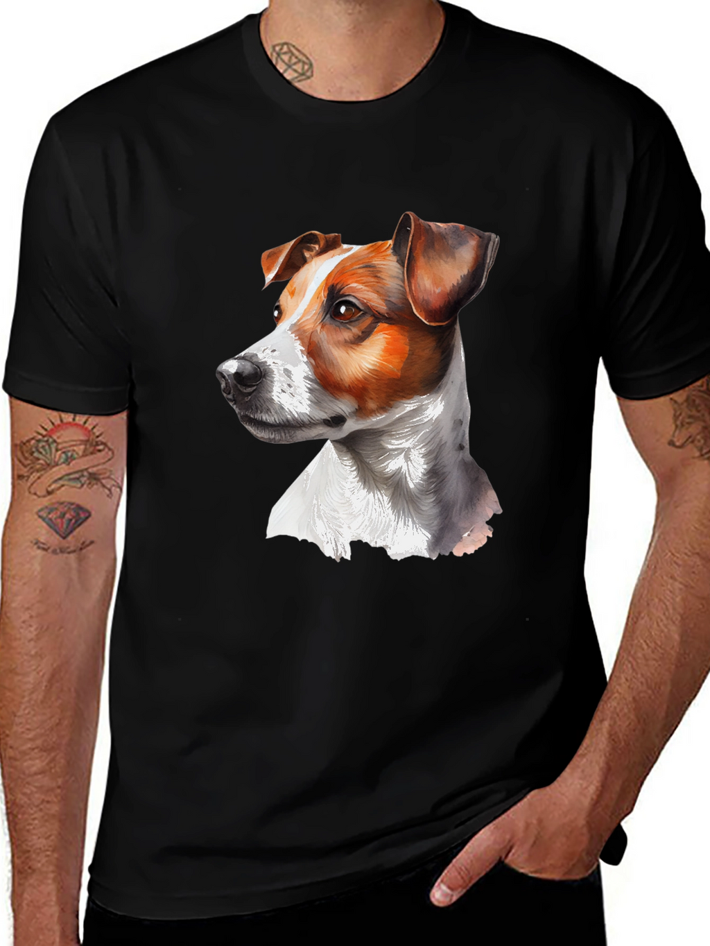 Jack Russell Terrier Graphic Tee - Unisex Black T-Shirt
