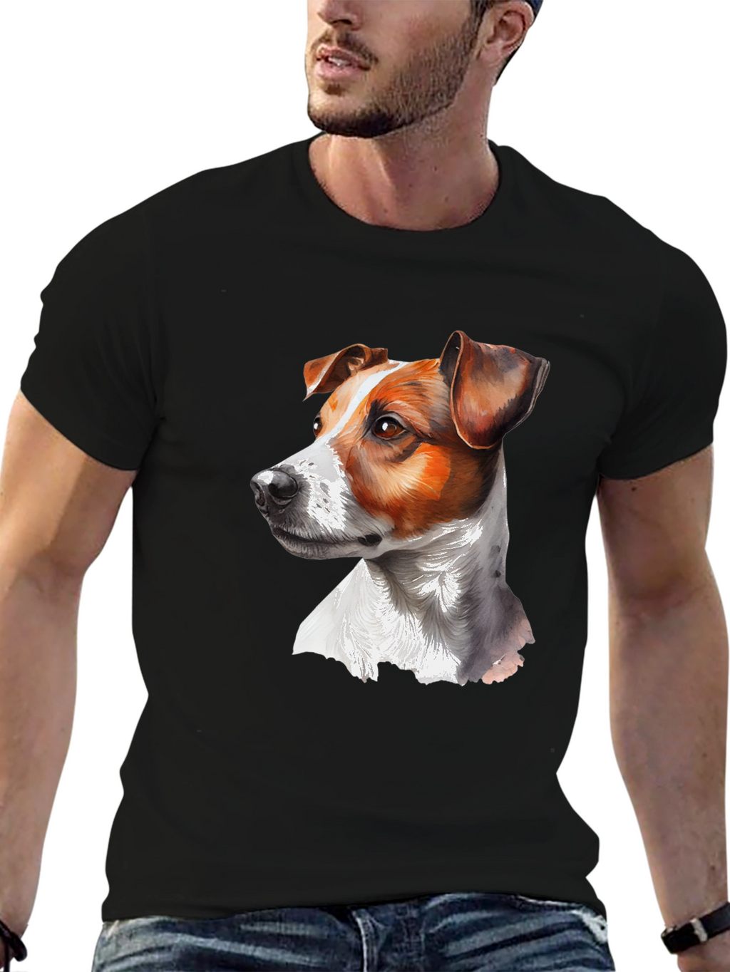 Jack Russell Terrier Graphic Tee - Unisex Black T-Shirt