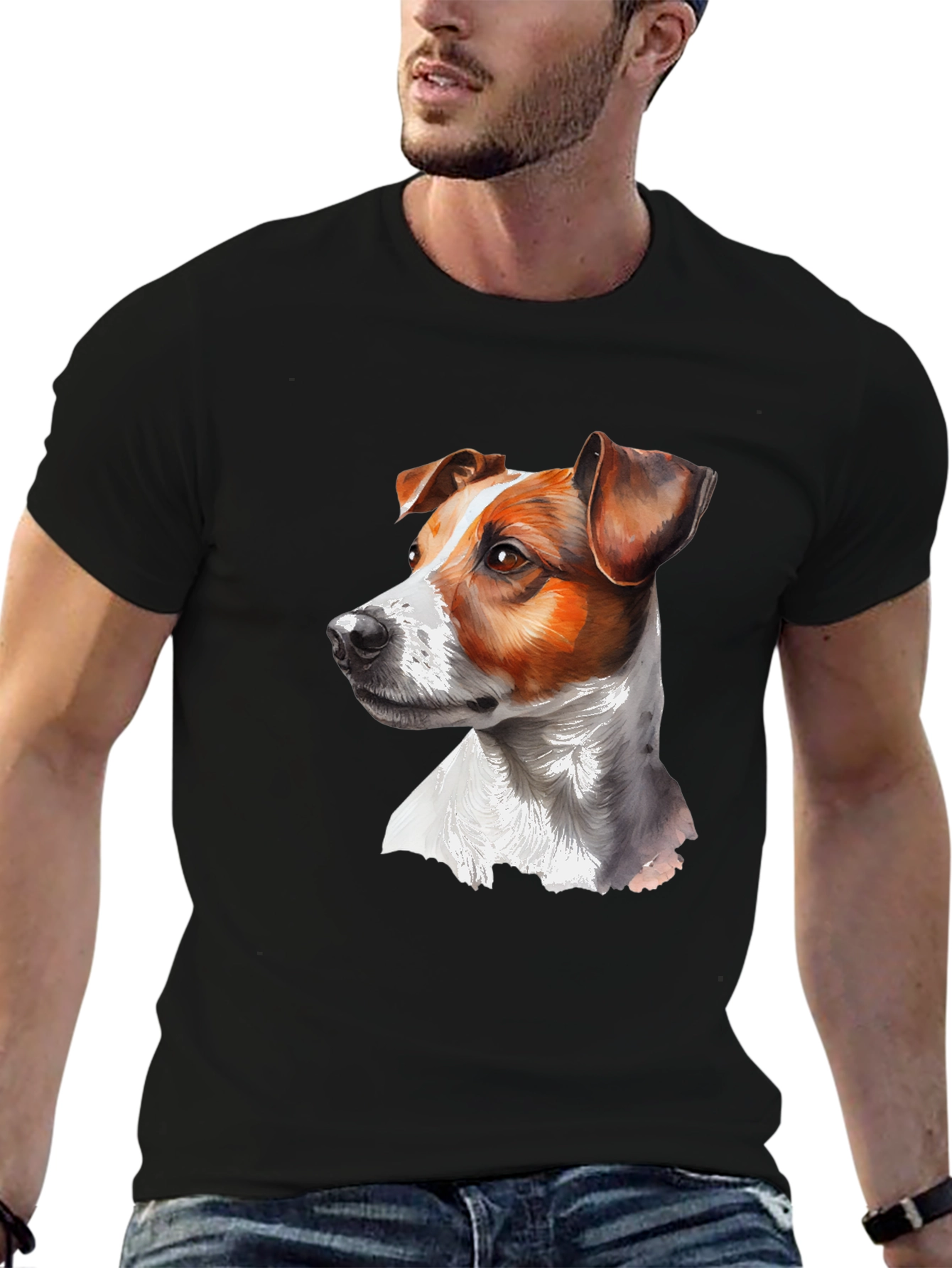 Jack Russell Terrier Graphic Tee - Unisex Black T-Shirt