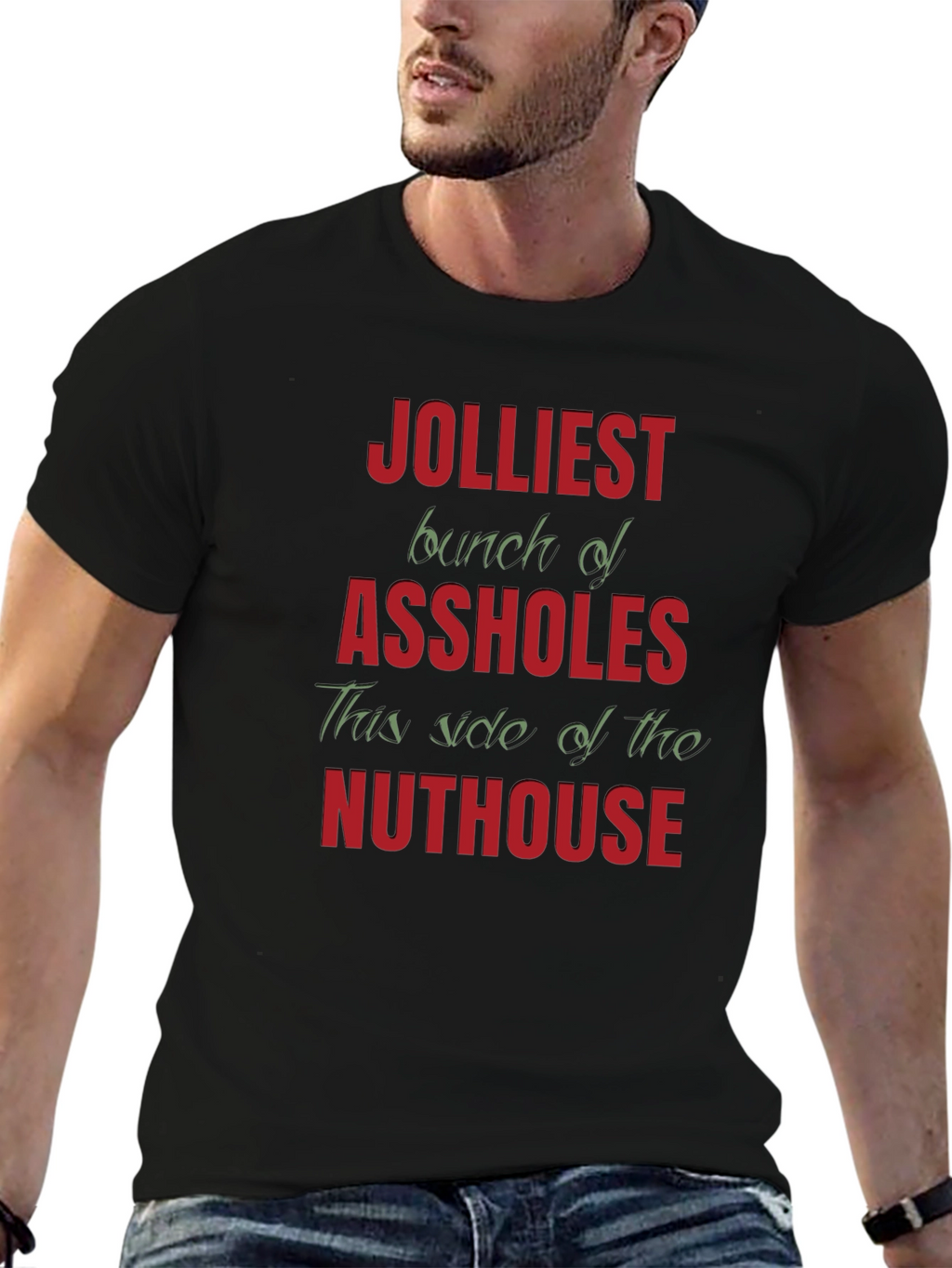 Jolliest Bunch Graphic T-Shirt - Humorous Novelty Tee
