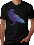 Raven Graphic Print Black T-Shirt