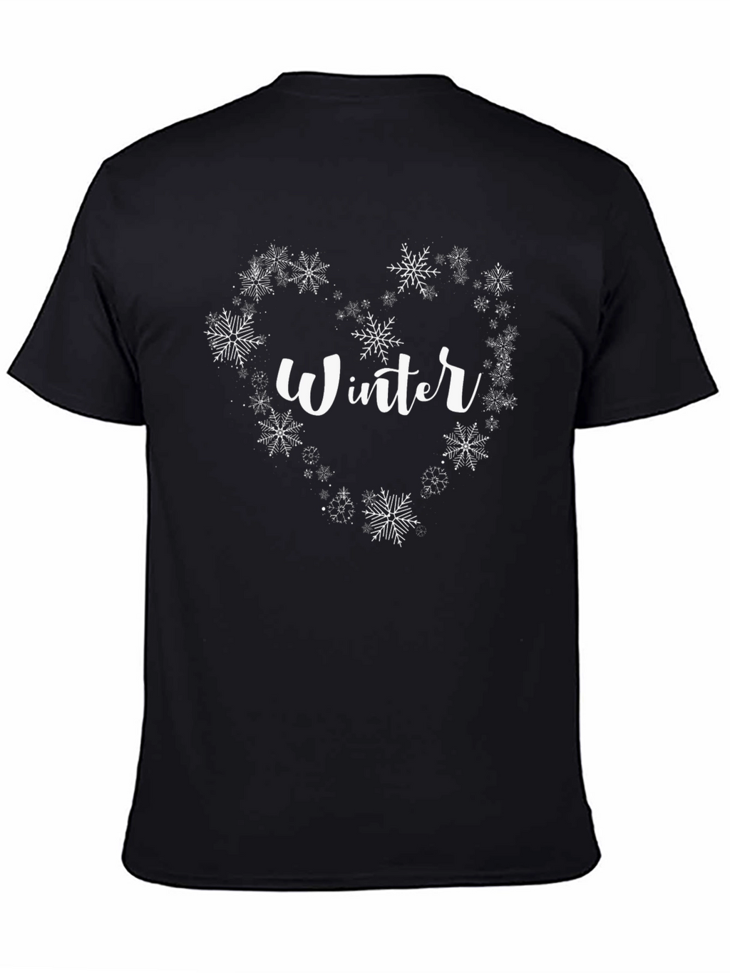 Winter Snowflake Heart Graphic Tee
