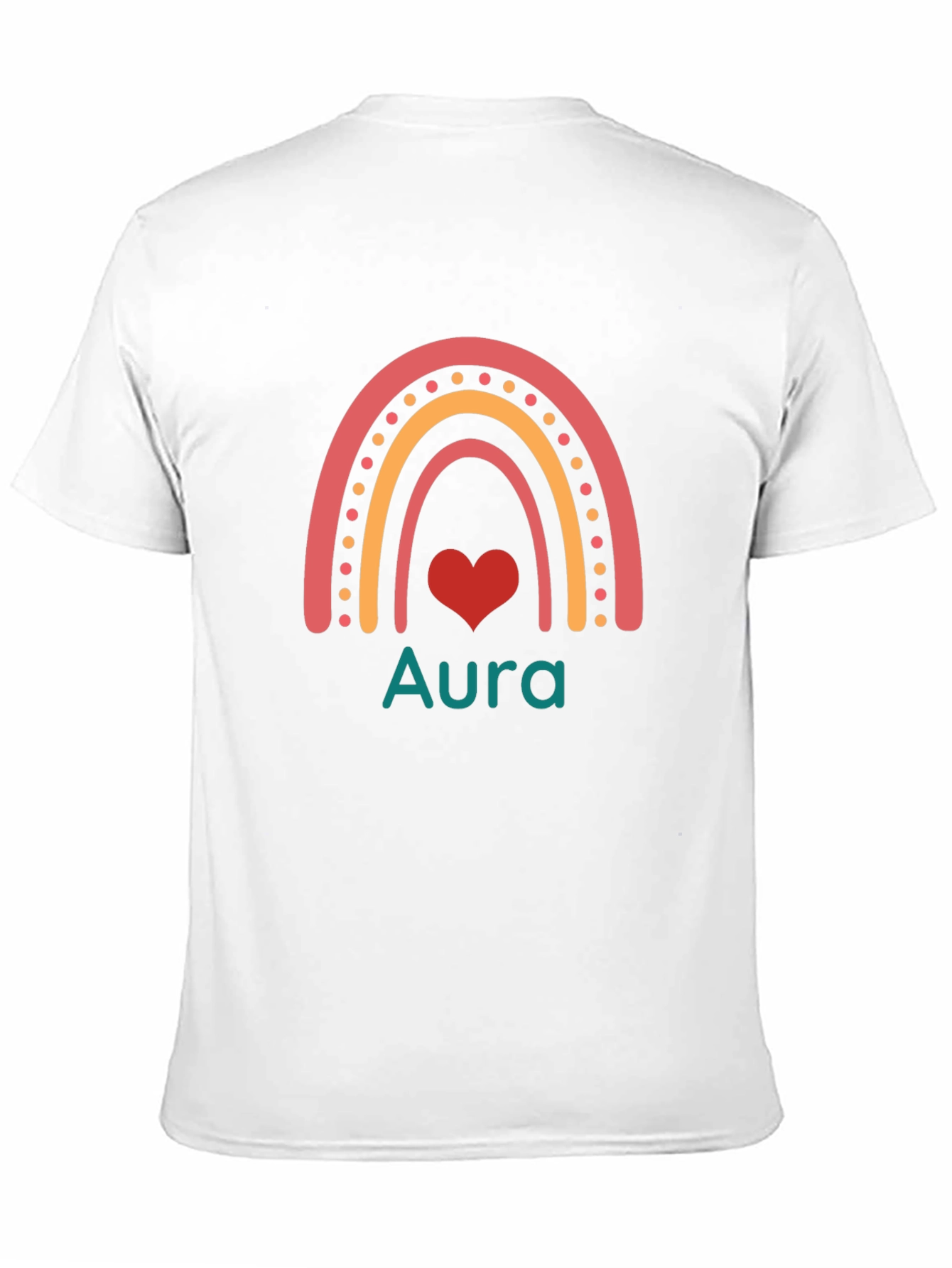 Aura Rainbow Heart Graphic T-Shirt