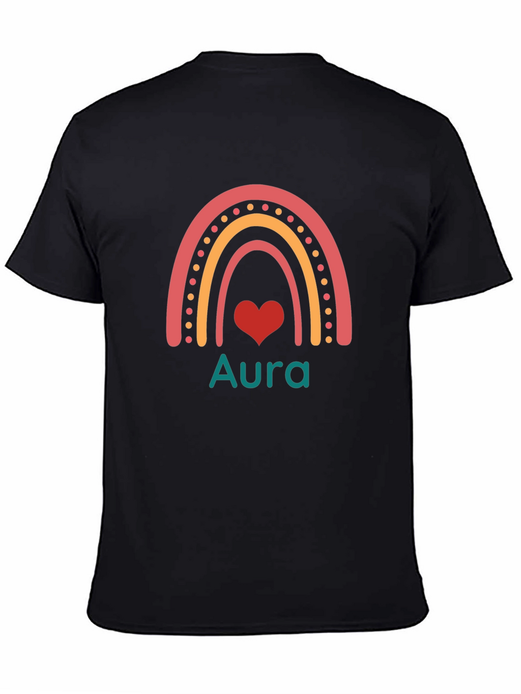 Aura Rainbow Heart Graphic T-Shirt