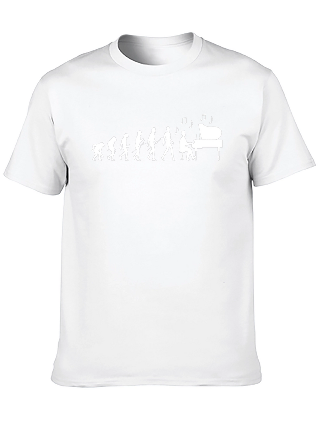 Evolution of Piano Player T-Shirt - Black