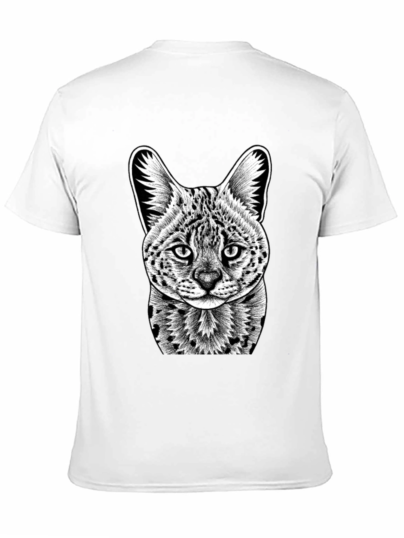 Serval Cat Graphic T-Shirt - Cool Animal Print Tee