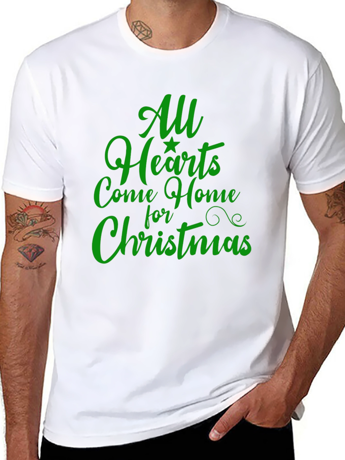 Christmas Graphic Tee - All Hearts Come Home