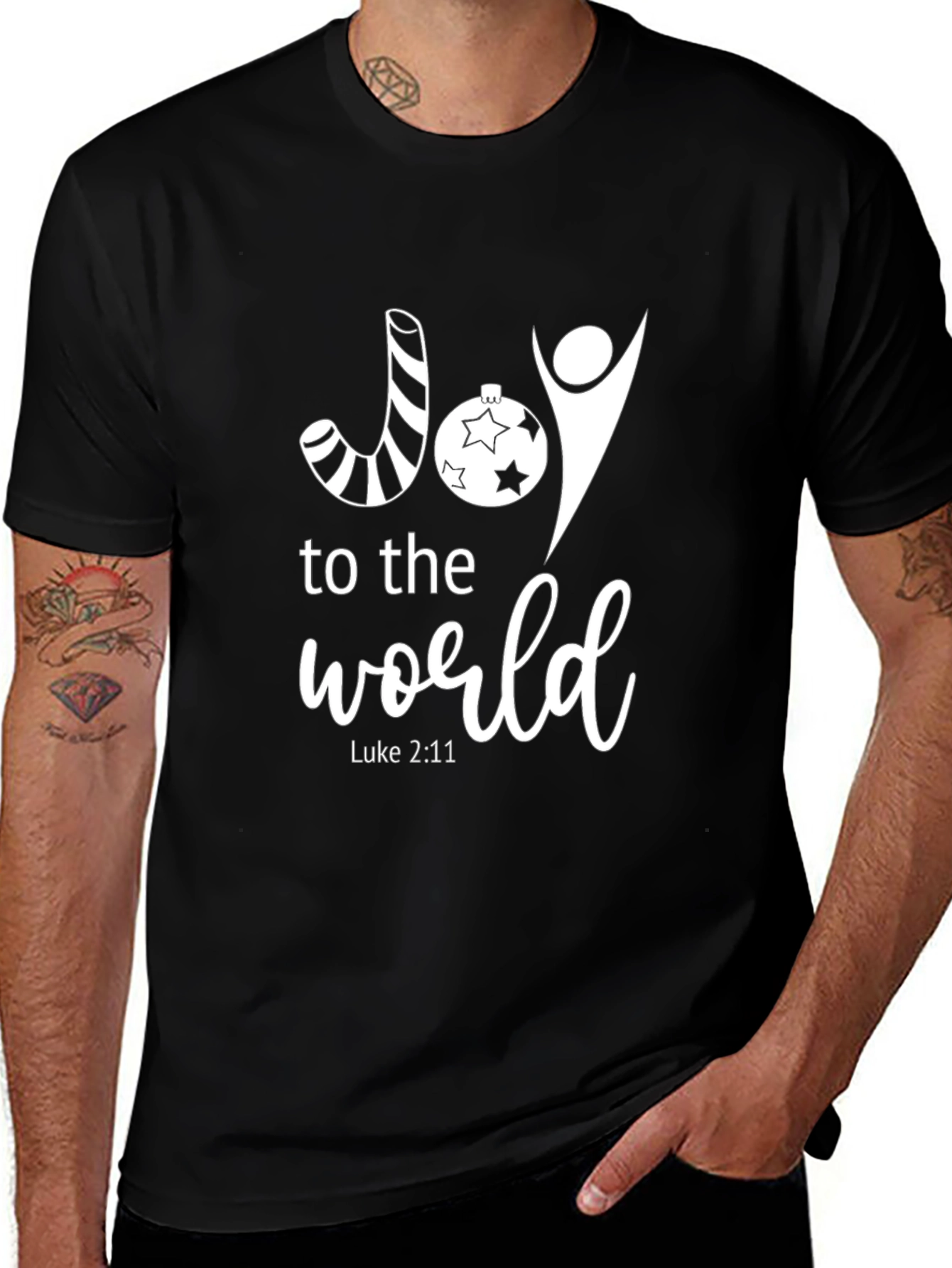 Joy to the World Graphic Tee - Holiday T-Shirt