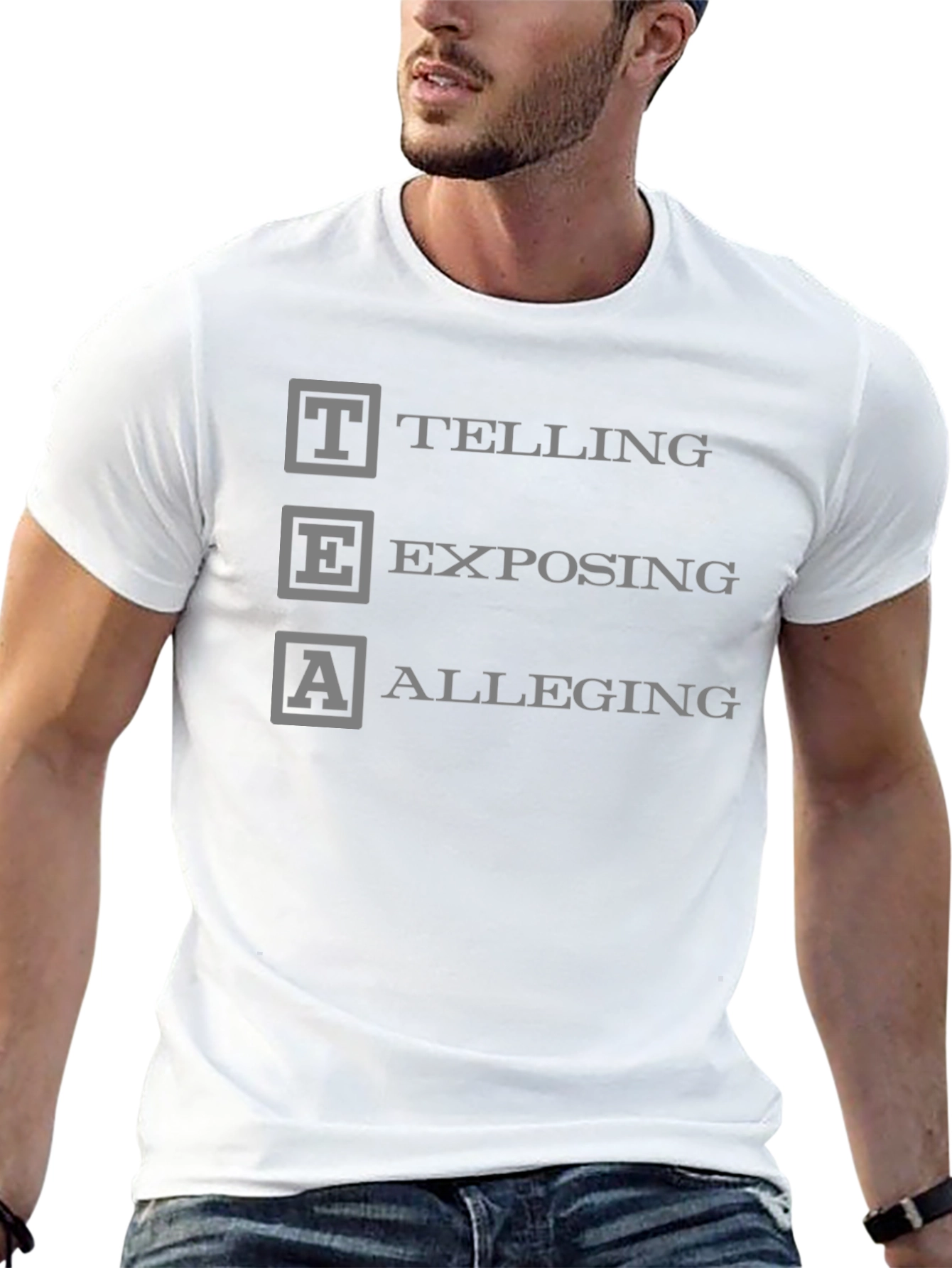 TEA Telling Exposing Alleging Black T-Shirt