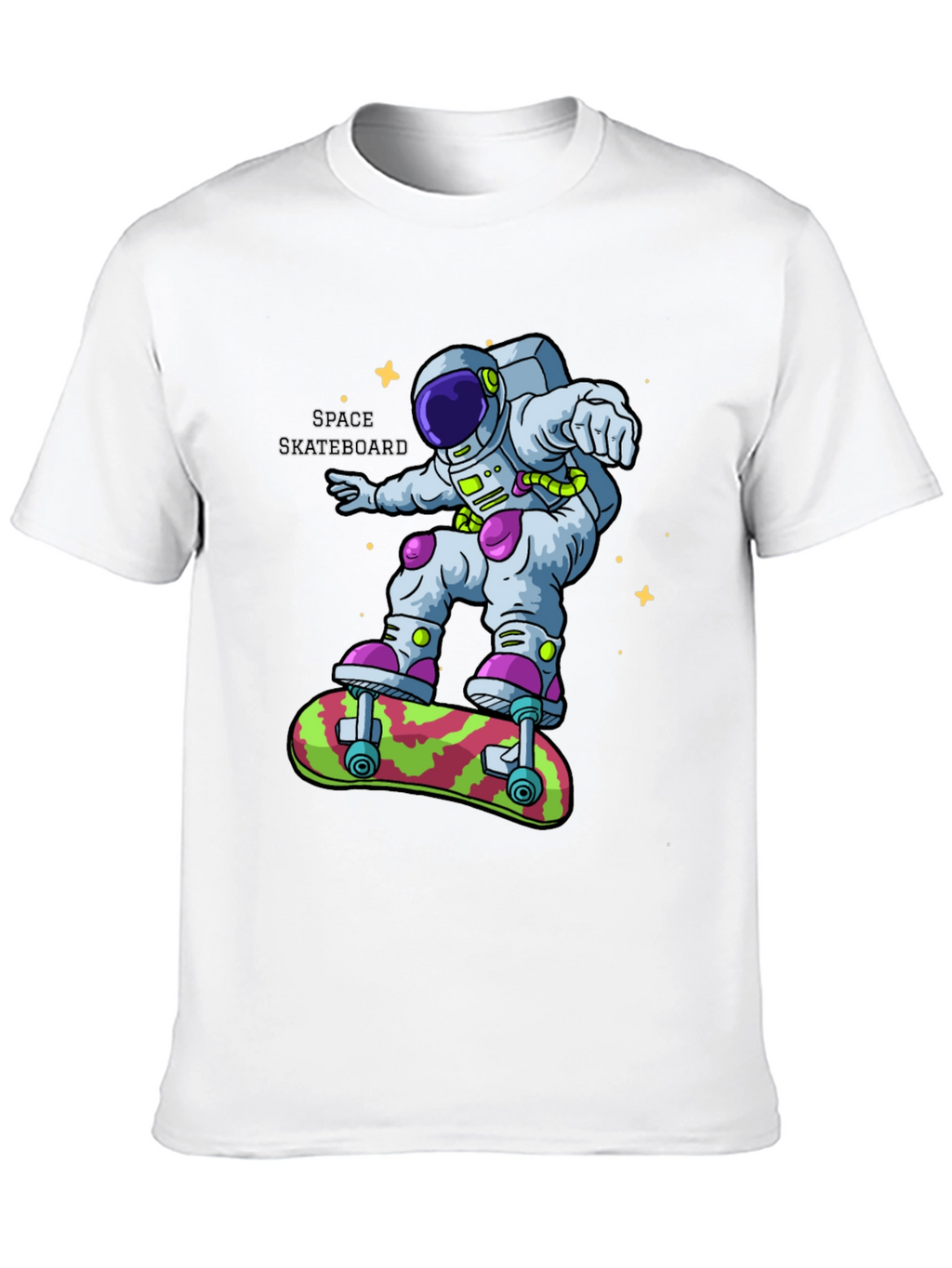 Astronaut Skateboard Graphic T-Shirt