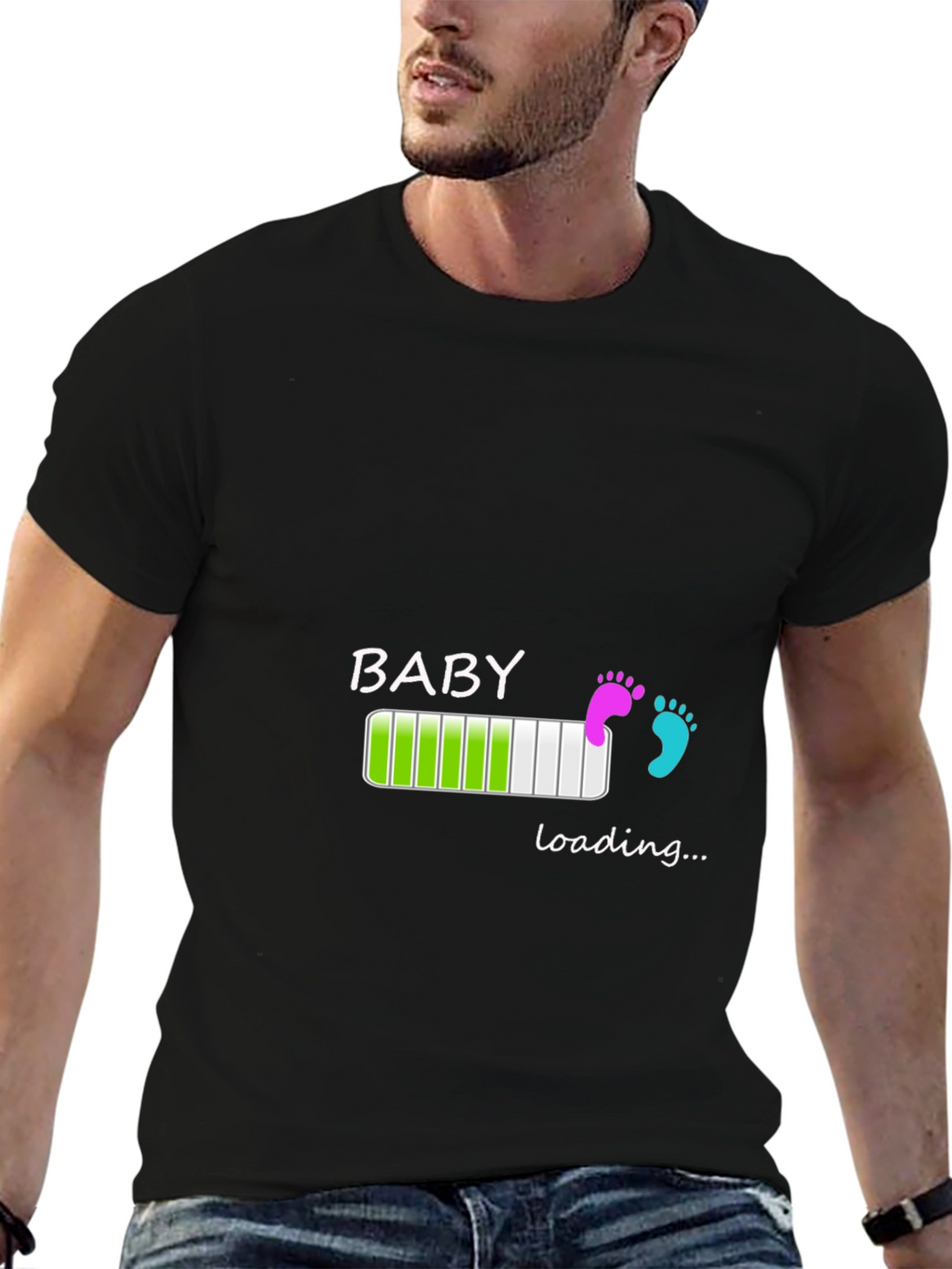 Baby Loading Graphic T-Shirt - New Parent Tee