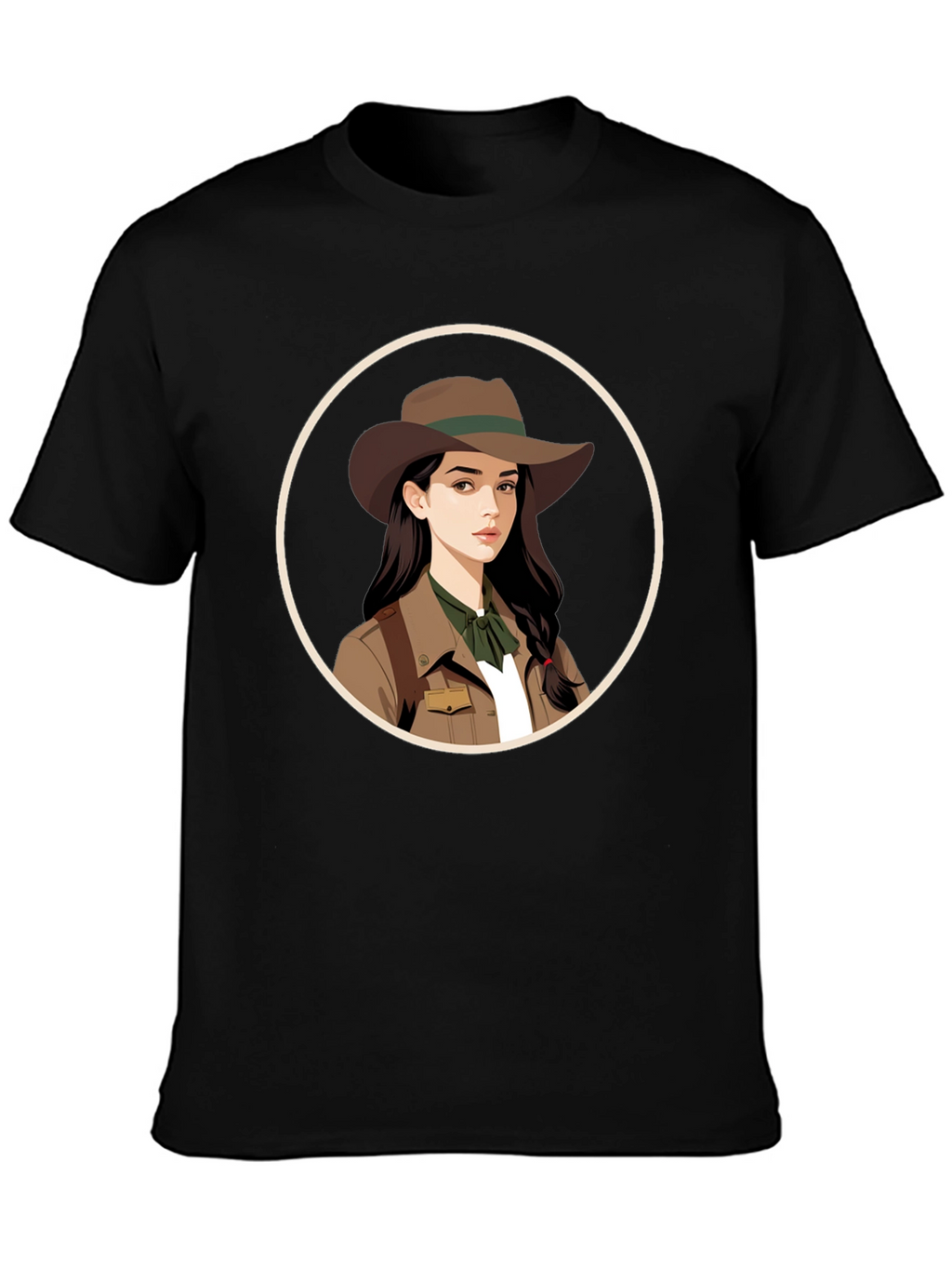 Adventurer Girl Graphic Tee - Black Unisex T-Shirt