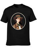 Adventurer Girl Graphic Tee - Black Unisex T-Shirt