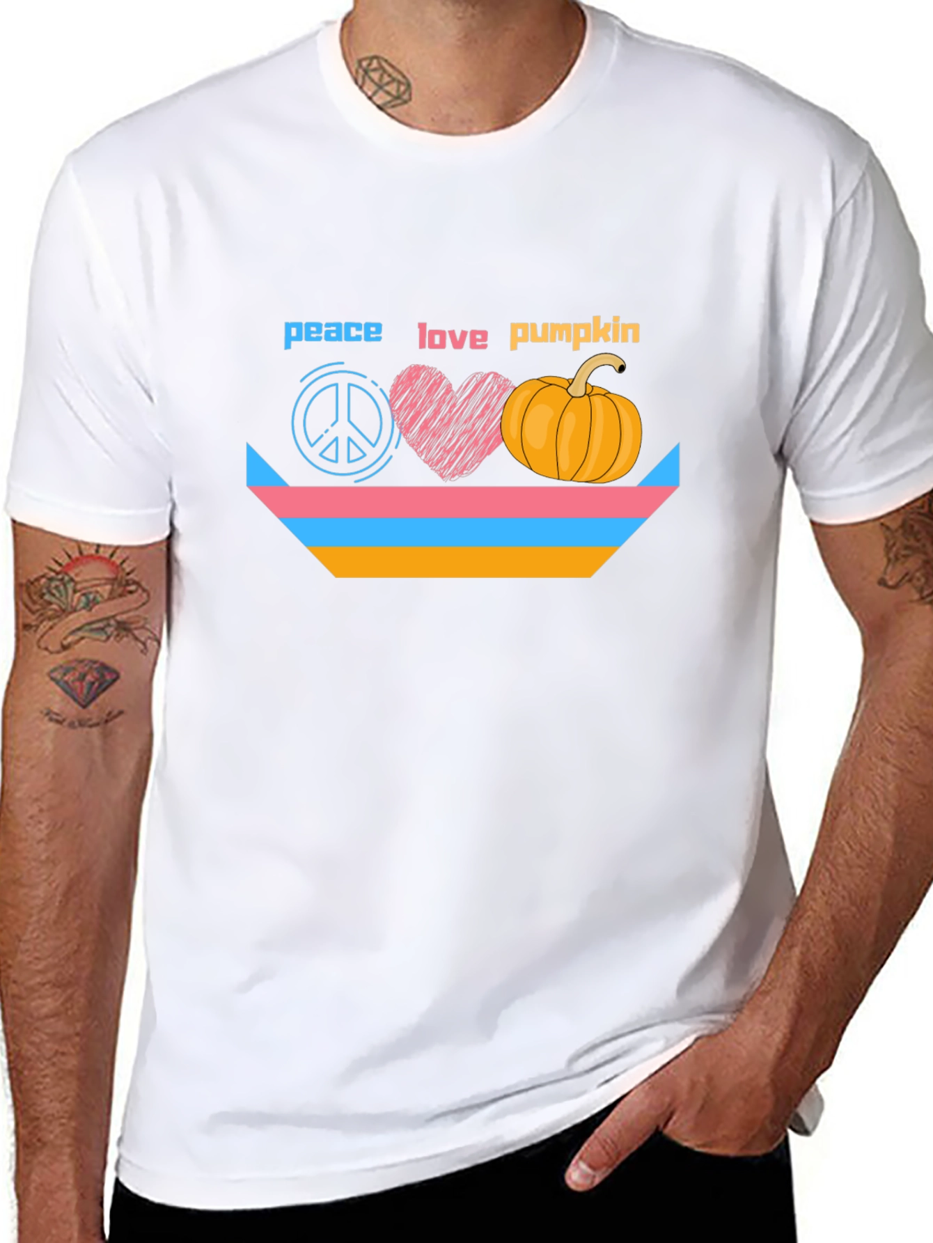 Peace Love Pumpkin Graphic T-Shirt